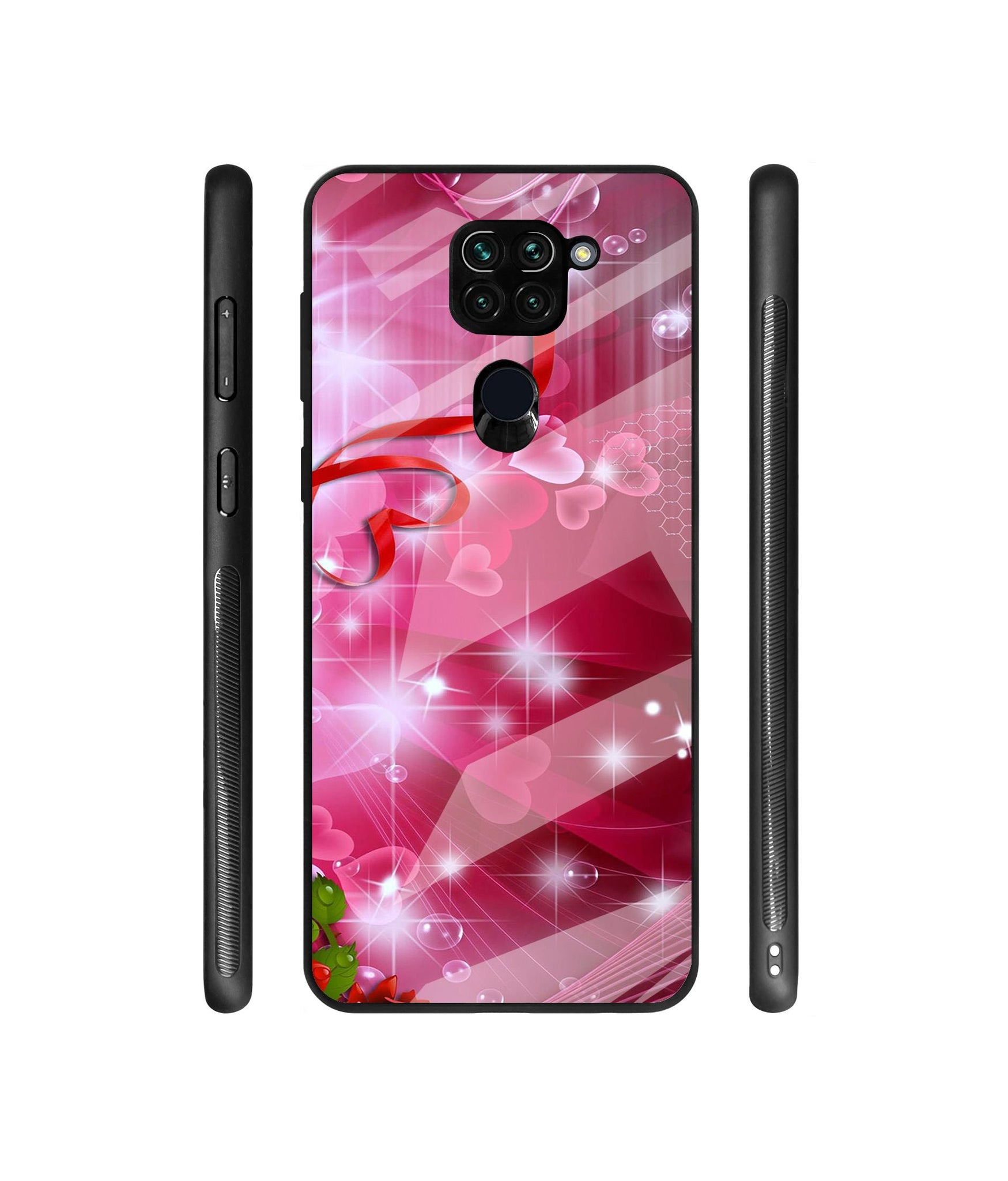 Love Designer Printed Glass Cover for Mi Redmi Note 9