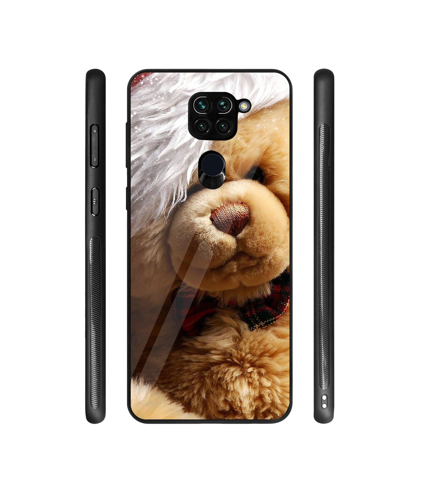 Santa Taddy Designer Printed Glass Cover for Mi Redmi Note 9