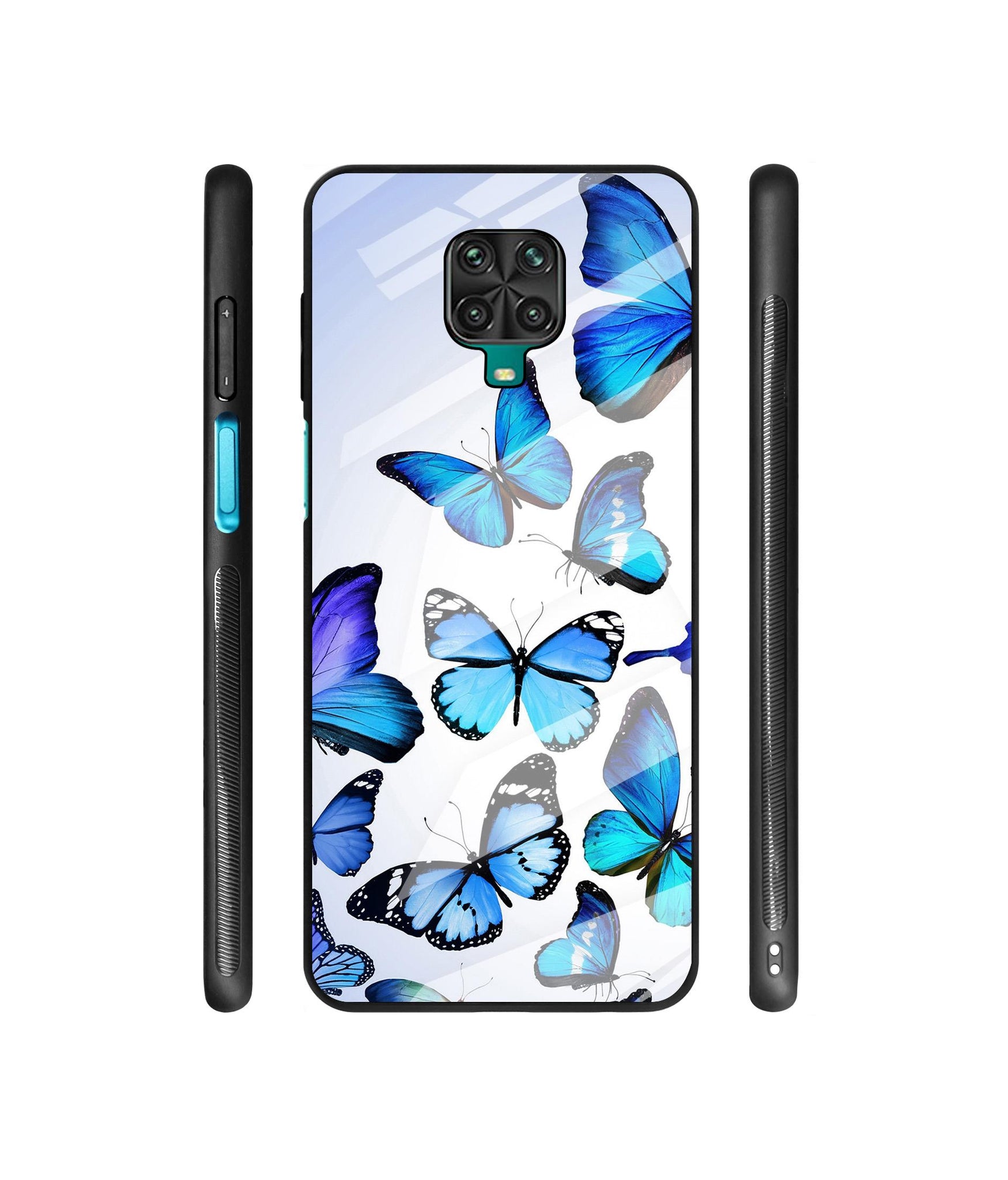 Colorful Butterfly Designer Printed Glass Cover for Mi Redmi Note 9 Pro / Redmi Note 9 Pro Max / Poco M2 Pro