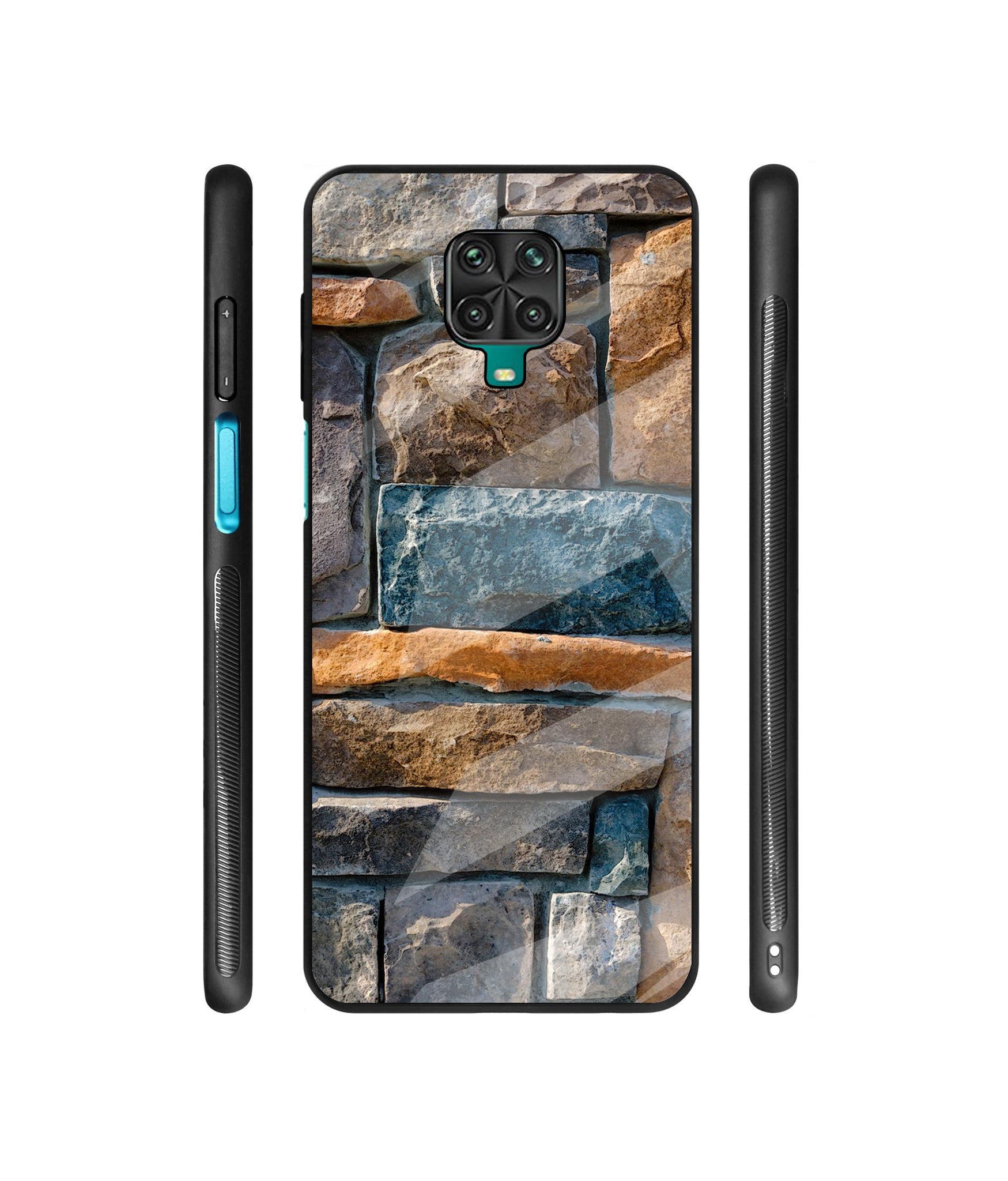 Decorative Stone Cladding Designer Printed Glass Cover for Mi Redmi Note 9 Pro / Redmi Note 9 Pro Max / Poco M2 Pro