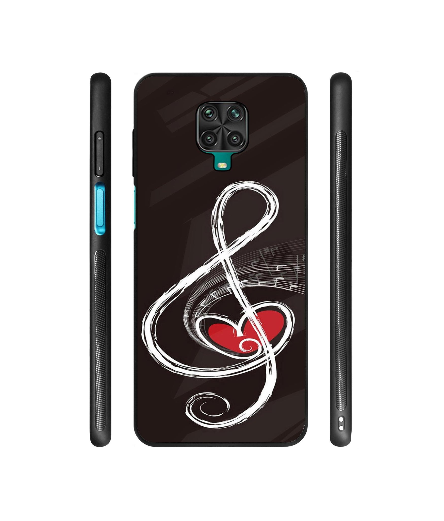 Love Note Music Designer Printed Glass Cover for Mi Redmi Note 9 Pro / Redmi Note 9 Pro Max / Poco M2 Pro