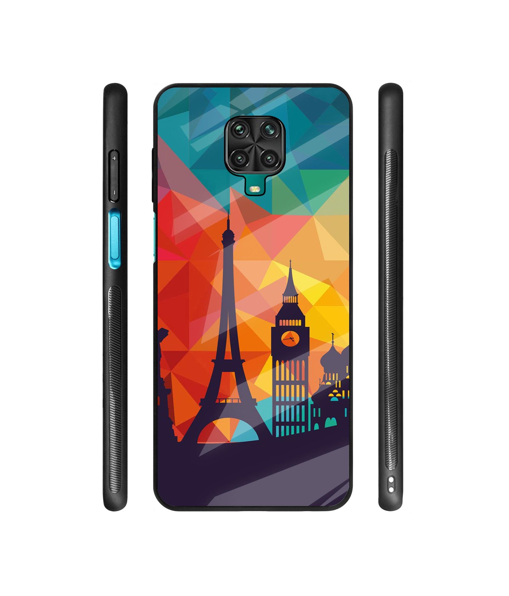 Colored Paris Designer Printed Glass Cover for Mi Redmi Note 9 Pro / Redmi Note 9 Pro Max / Poco M2 Pro