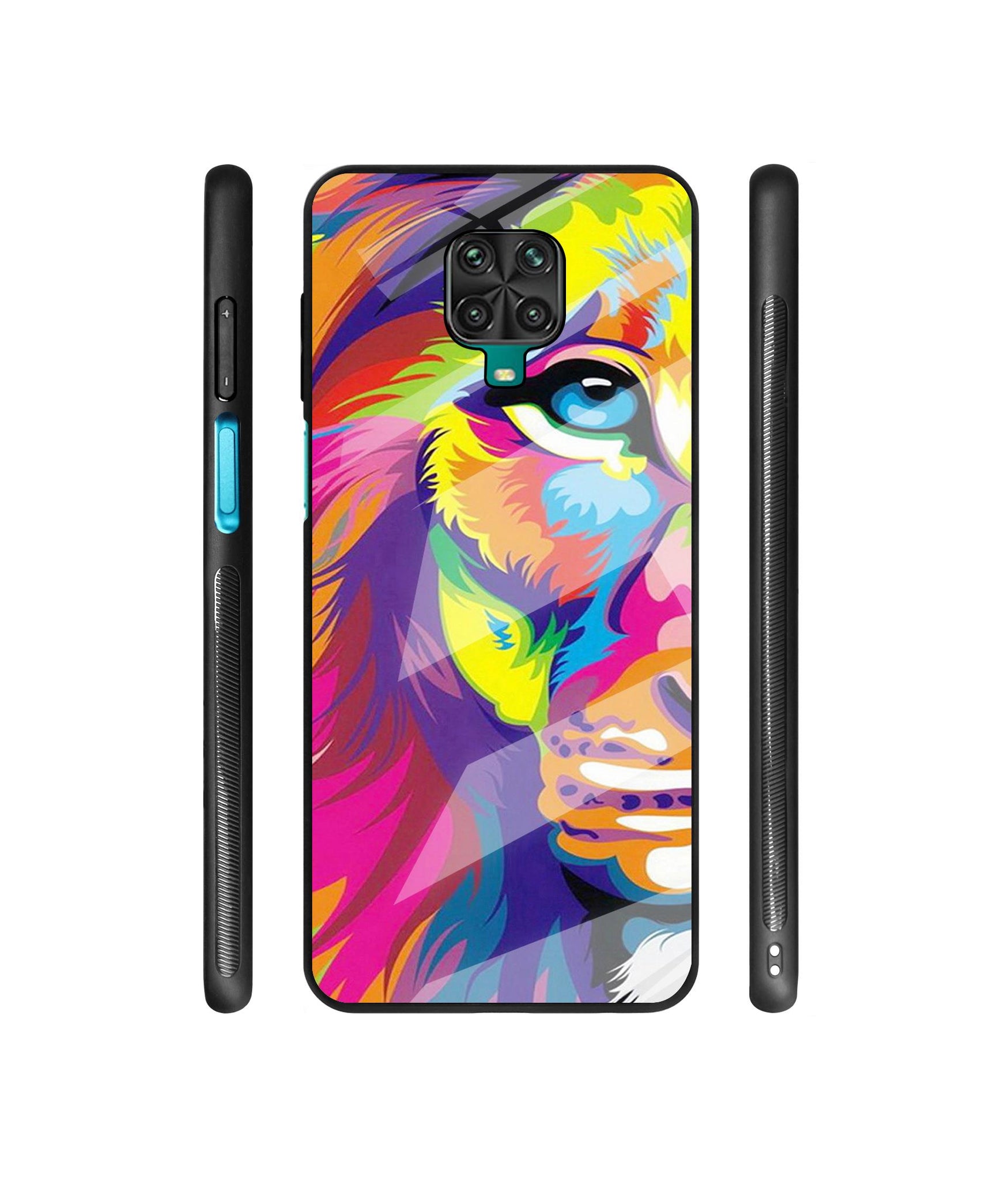 Lion Designer Printed Glass Cover for Mi Redmi Note 9 Pro / Redmi Note 9 Pro Max / Poco M2 Pro