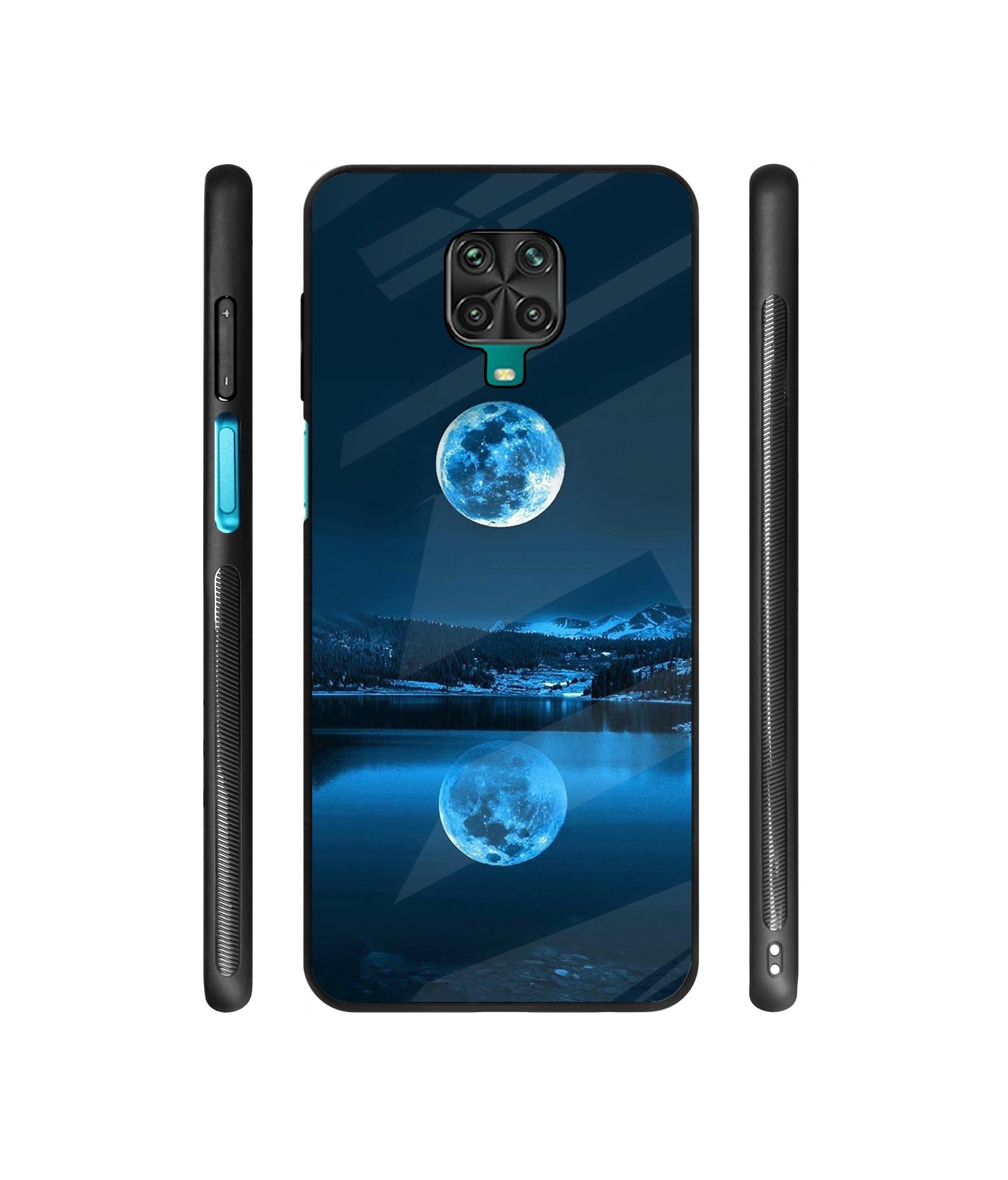 Moon Pattern Print Designer Printed Glass Cover for Mi Redmi Note 9 Pro / Redmi Note 9 Pro Max / Poco M2 Pro