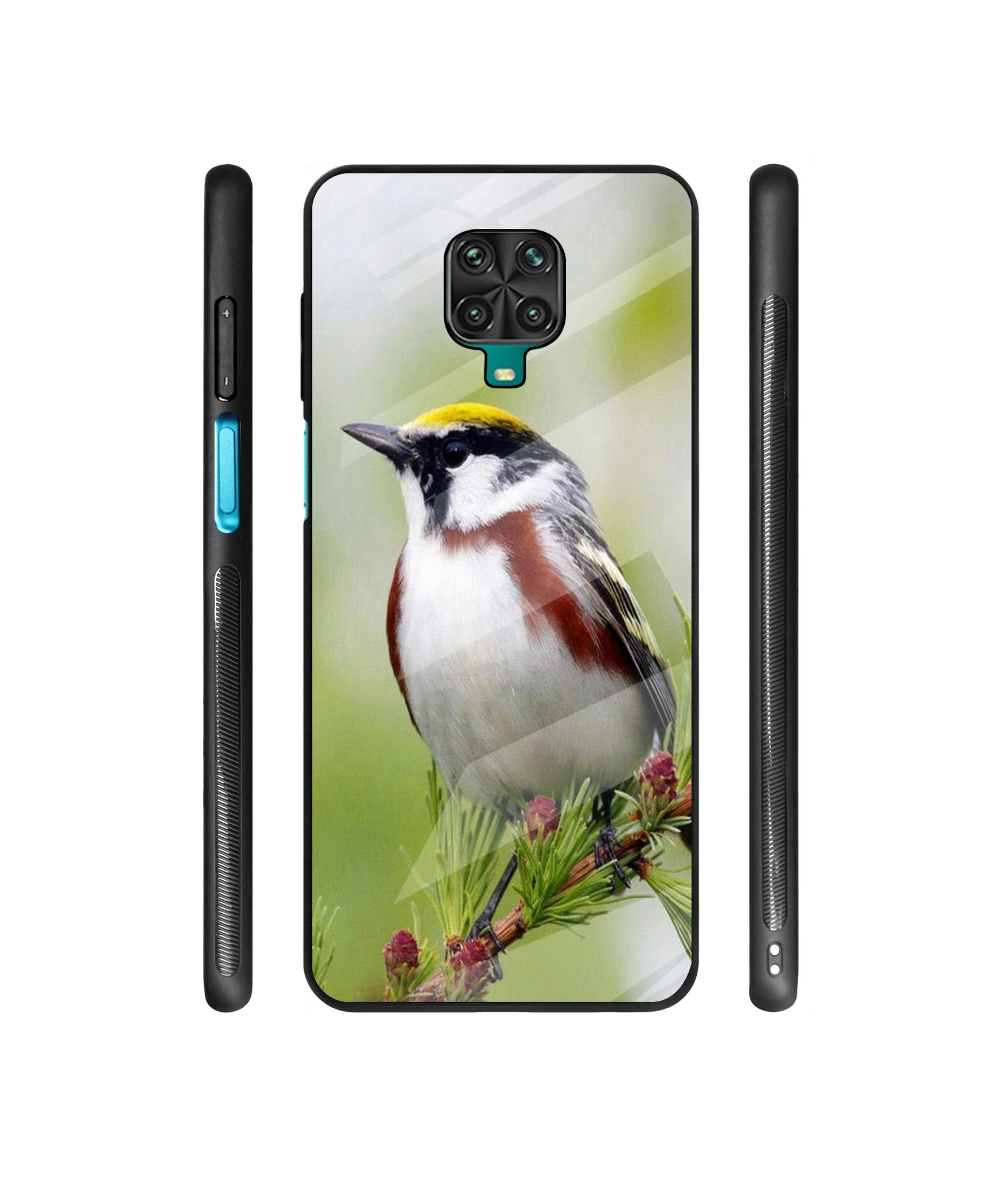 Bird Pattern Designer Printed Glass Cover for Mi Redmi Note 9 Pro / Redmi Note 9 Pro Max / Poco M2 Pro