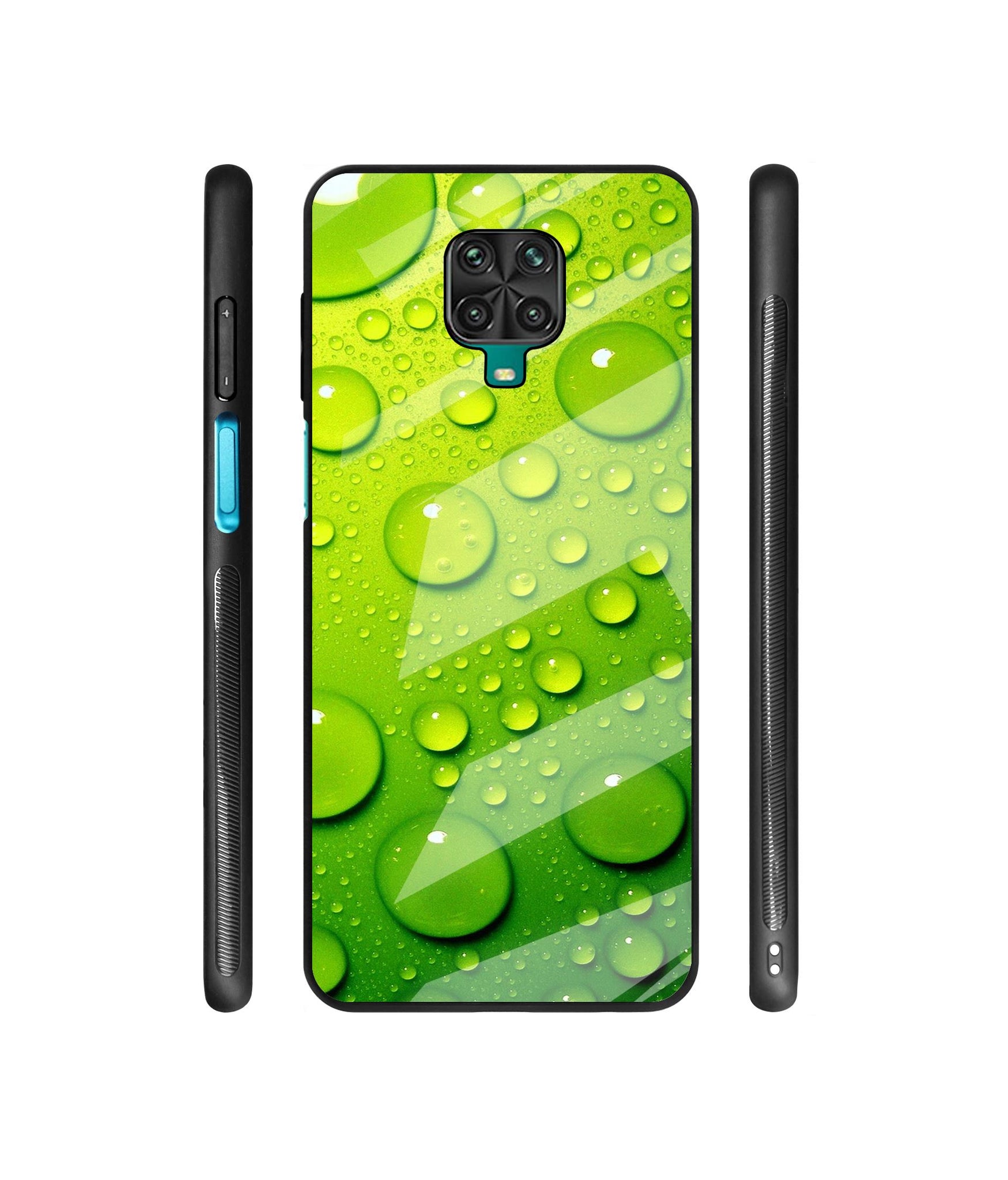 Green Bubbles Designer Printed Glass Cover for Mi Redmi Note 9 Pro / Redmi Note 9 Pro Max / Poco M2 Pro