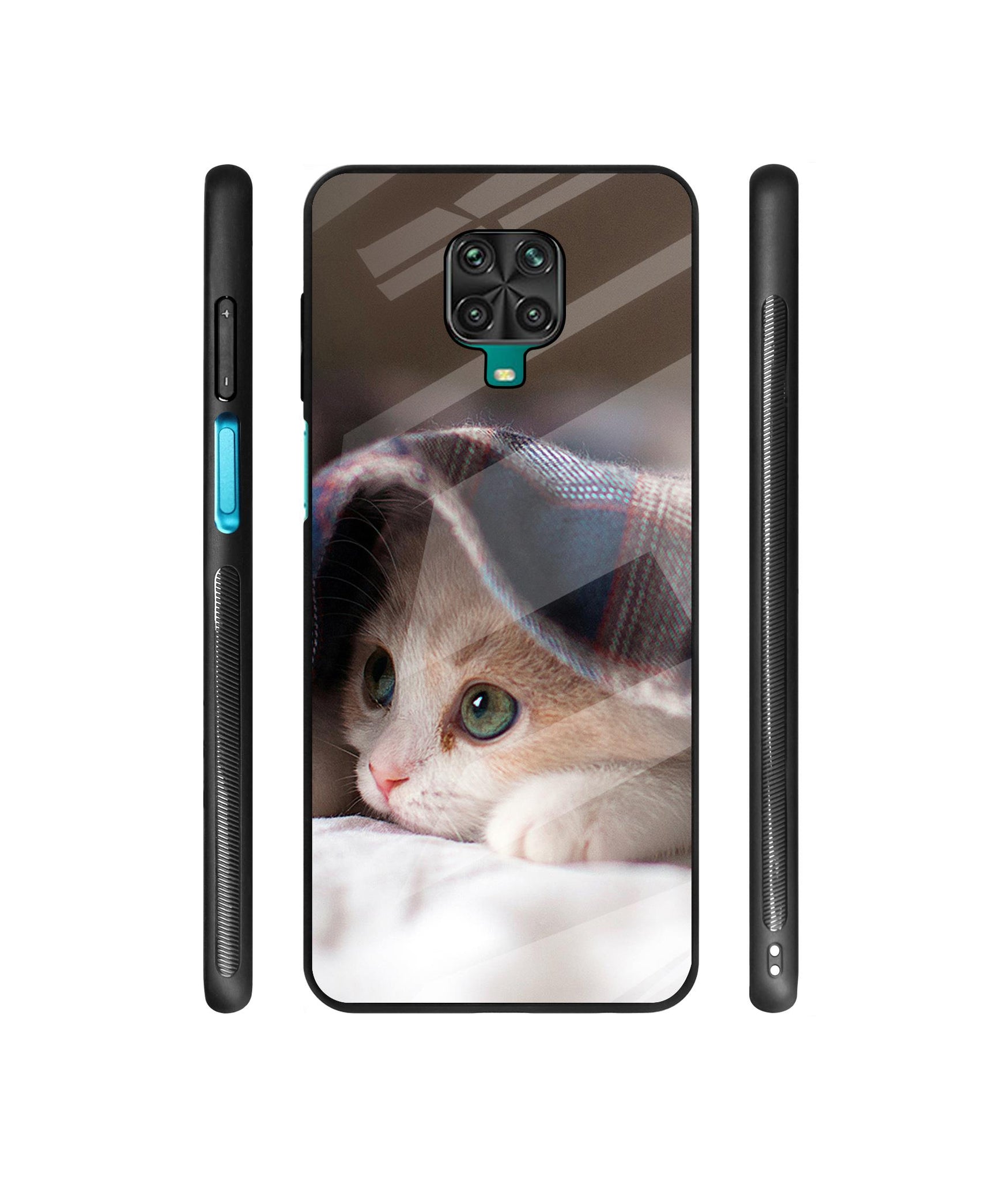 Sleepy Kitten Designer Printed Glass Cover for Mi Redmi Note 9 Pro / Redmi Note 9 Pro Max / Poco M2 Pro