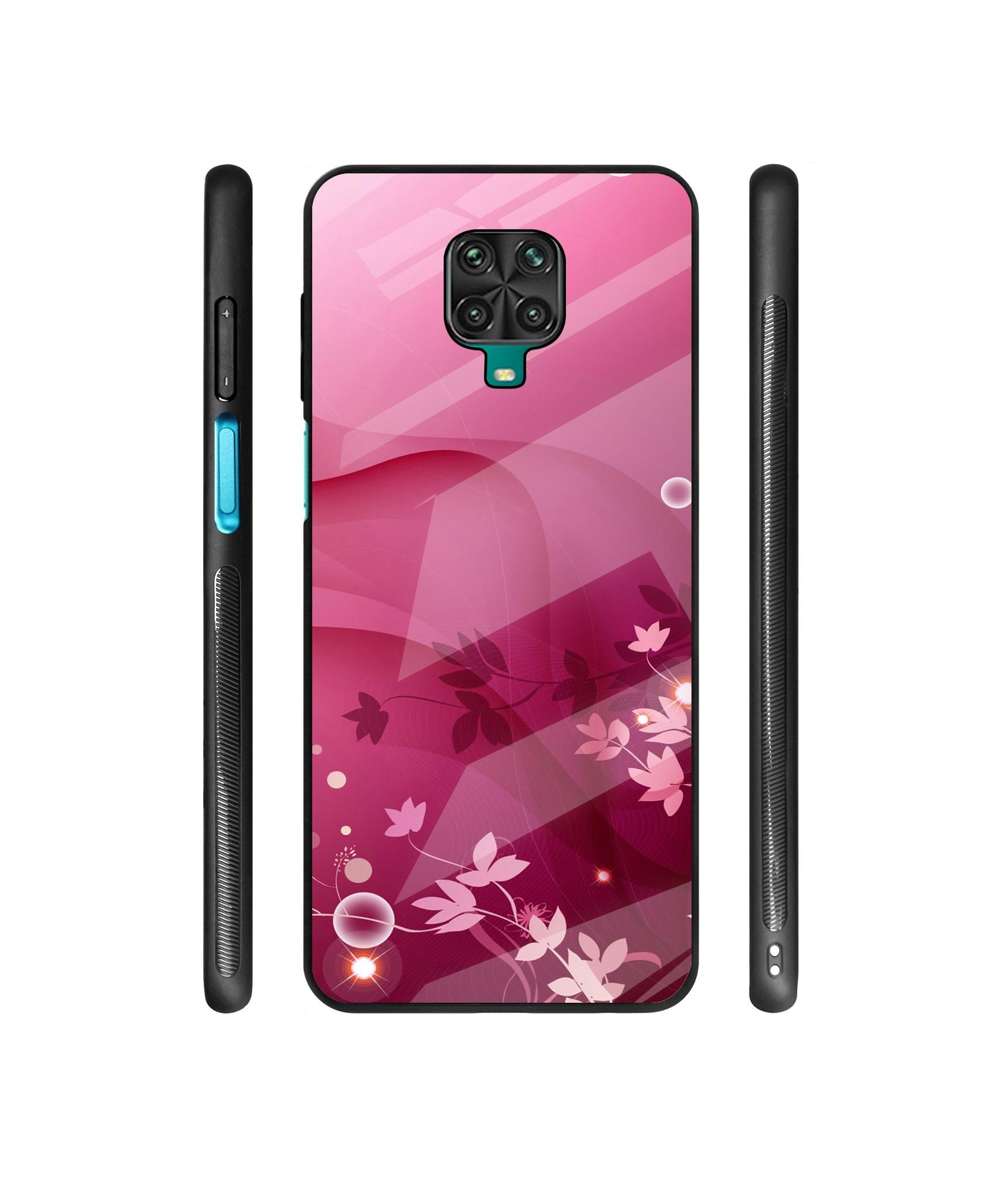 Pink Abstract Designer Printed Glass Cover for Mi Redmi Note 9 Pro / Redmi Note 9 Pro Max / Poco M2 Pro