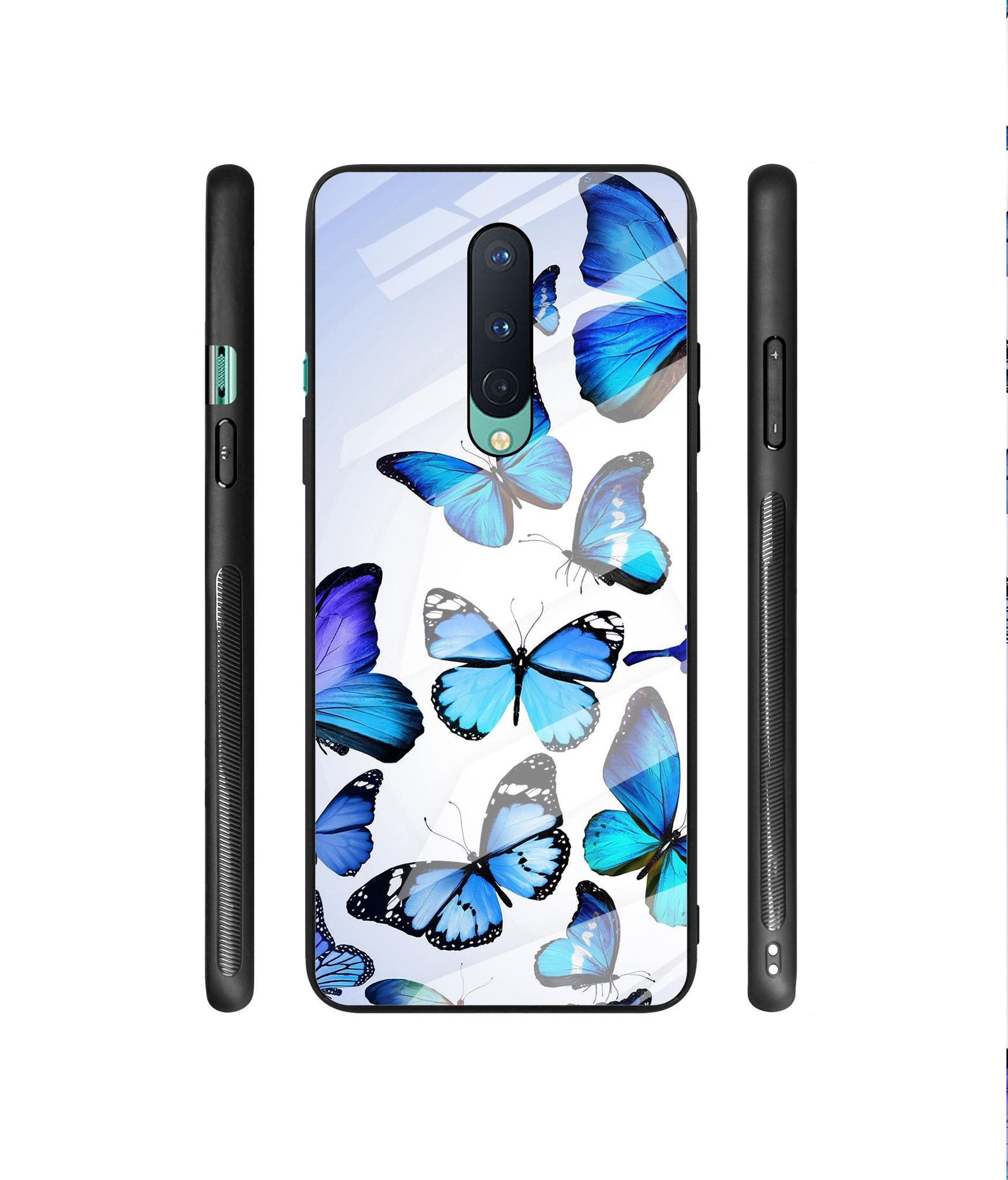 Colorful Butterfly Designer Printed Glass Cover for OnePlus 8