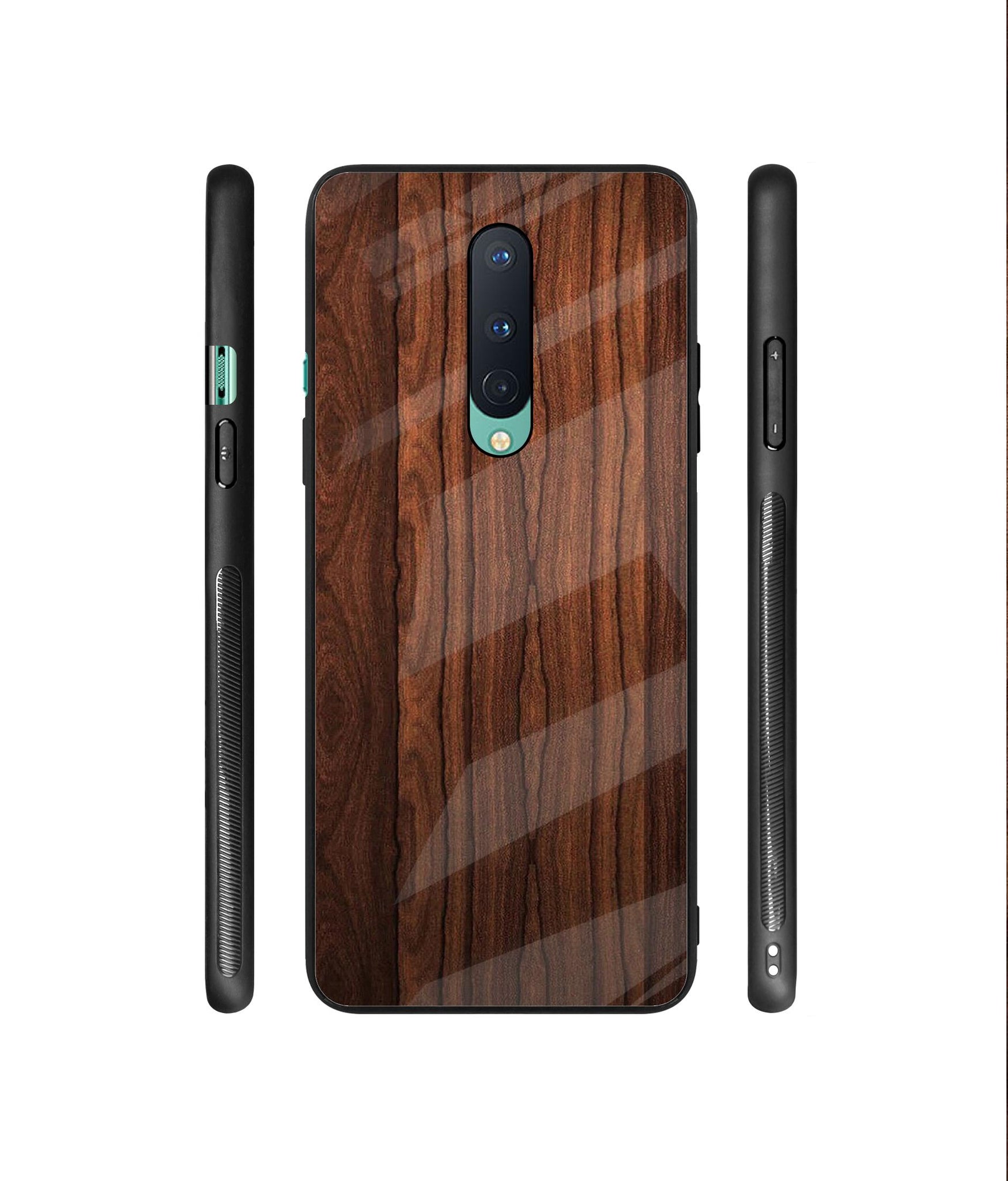 Wooden Texture Designer Printed Glass Cover for OnePlus 8