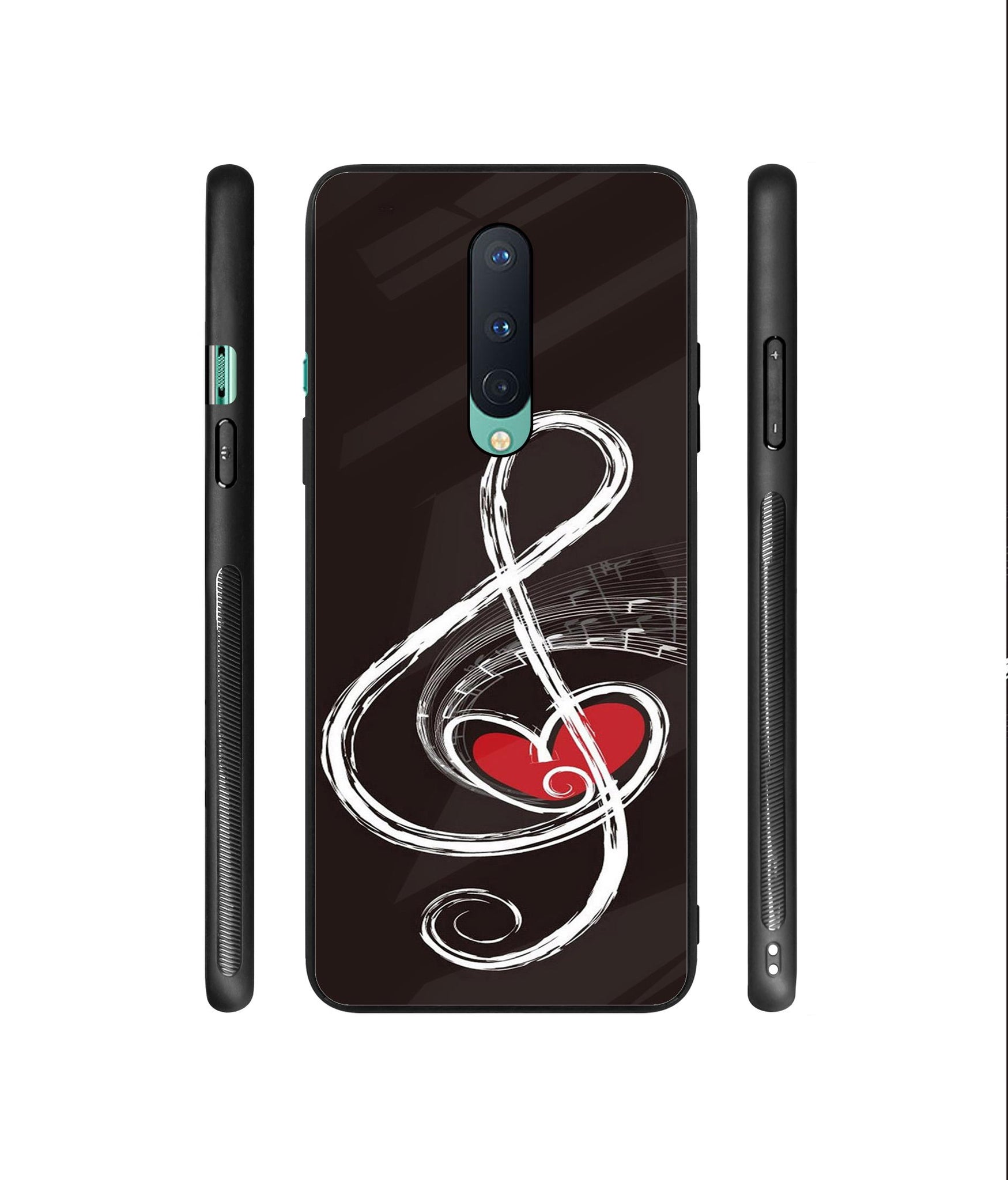 Love Note Music Designer Printed Glass Cover for OnePlus 8