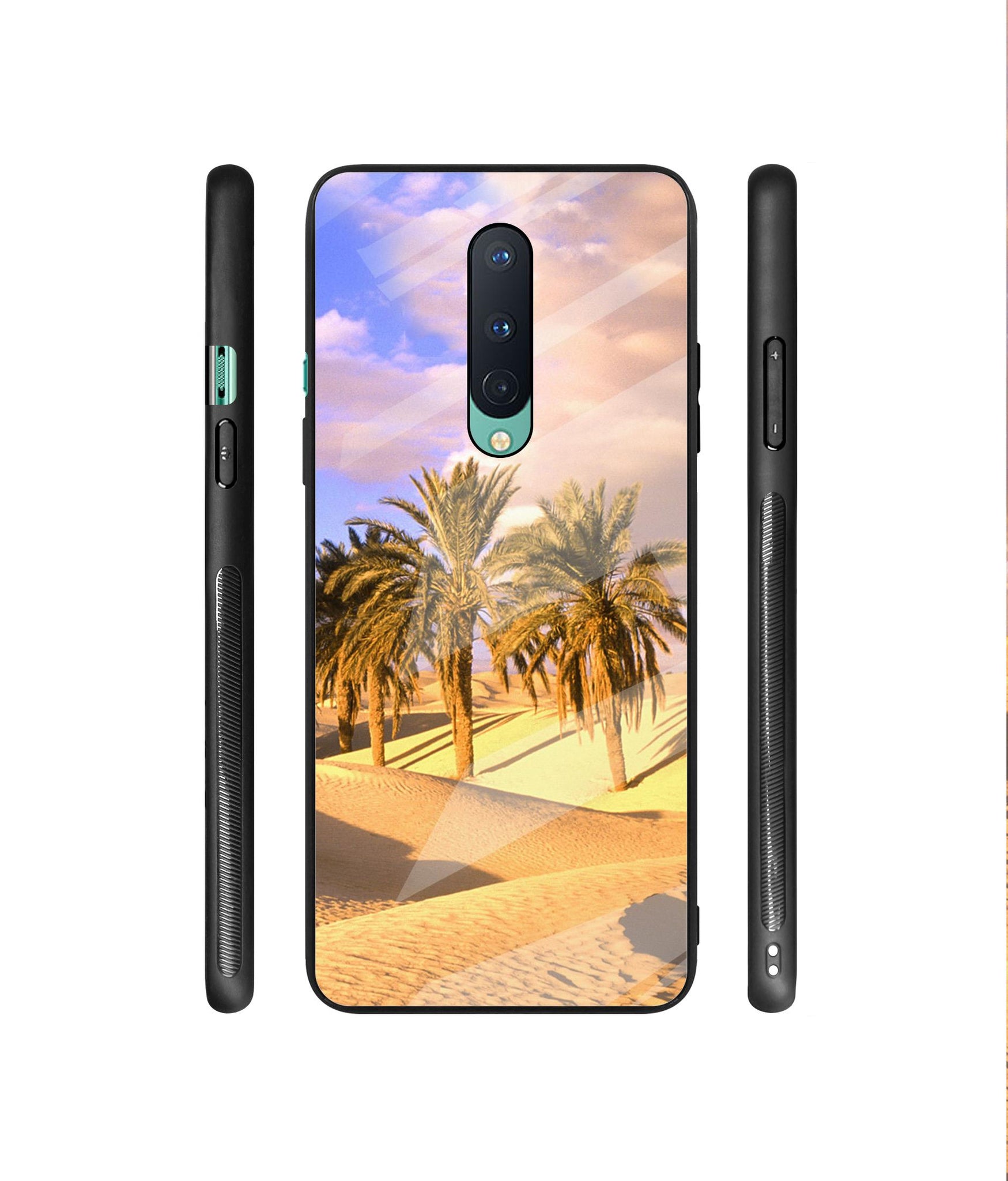 Cat Heart Tail Designer Printed Glass Cover for OnePlus 8