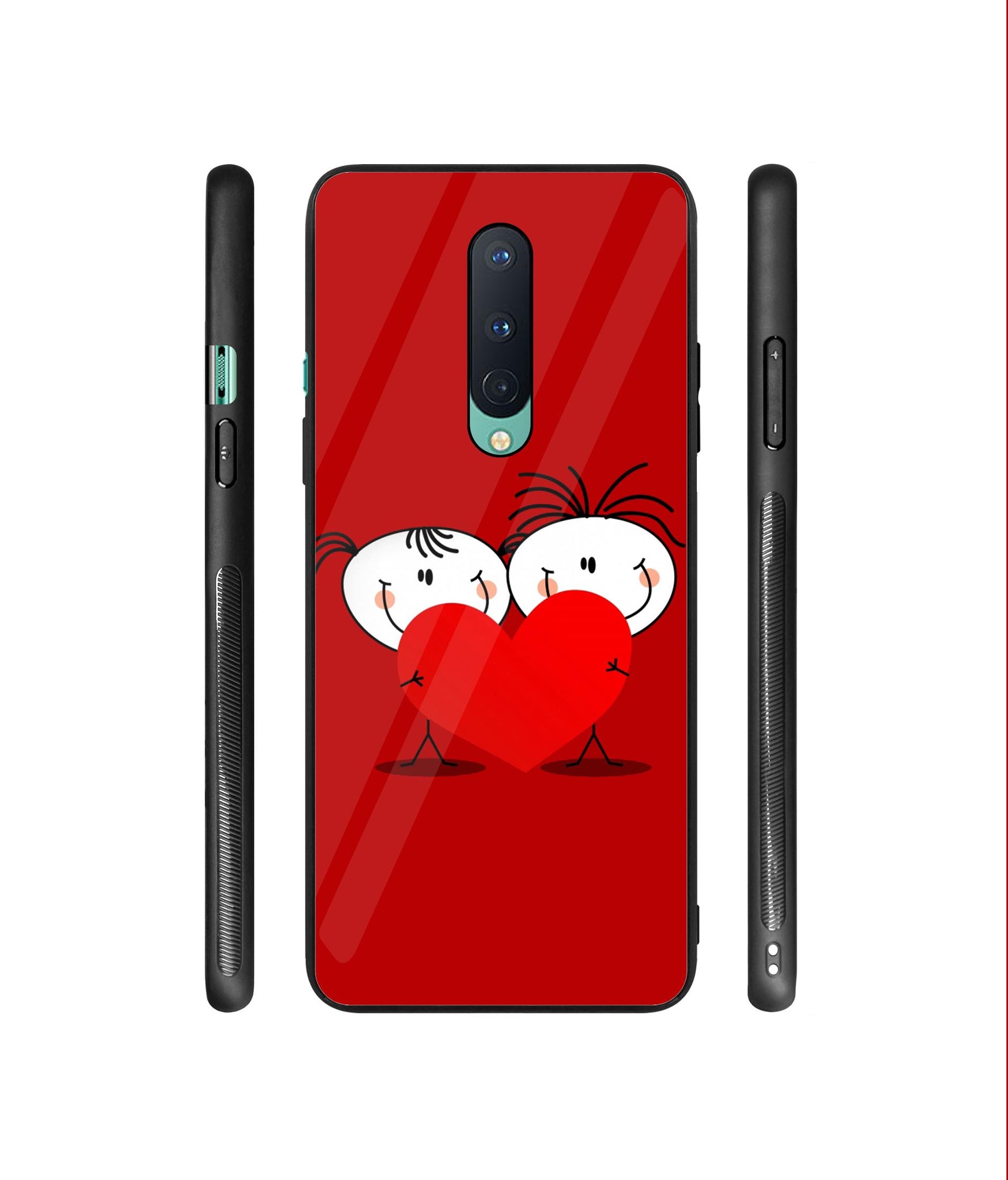 Valentines Day Designer Printed Glass Cover for OnePlus 8