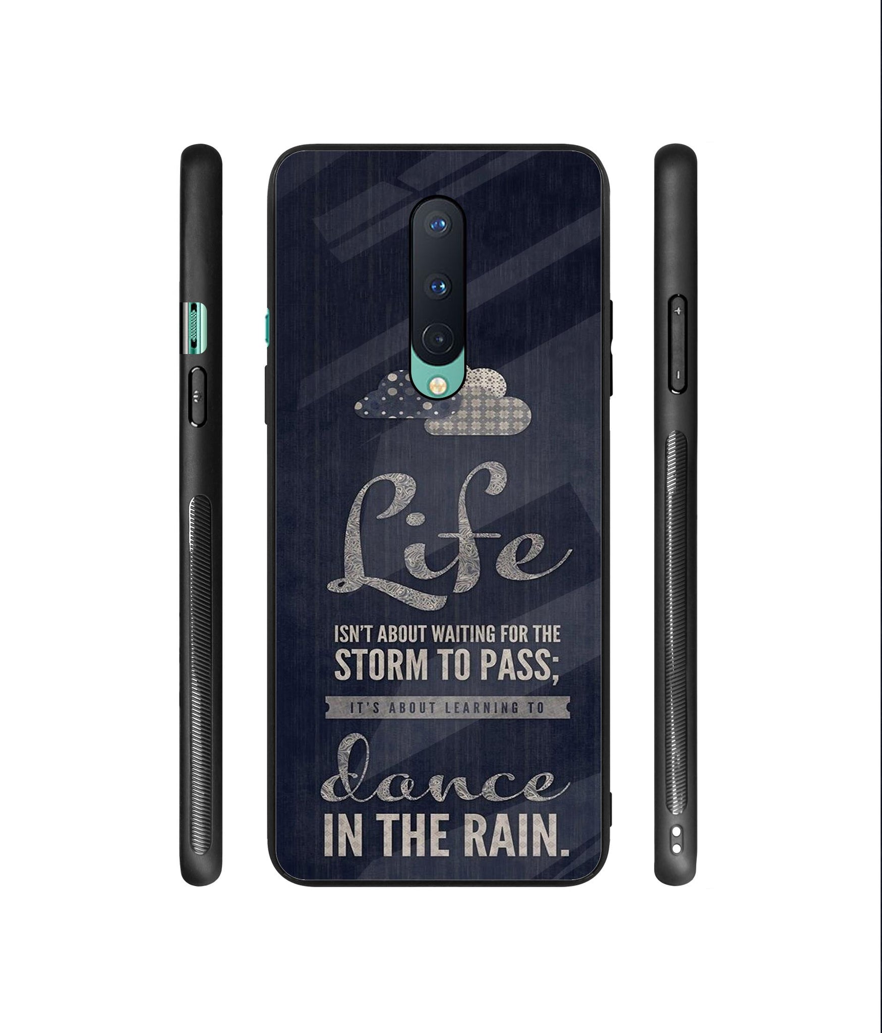 Life Pattern Print Designer Printed Glass Cover for OnePlus 8