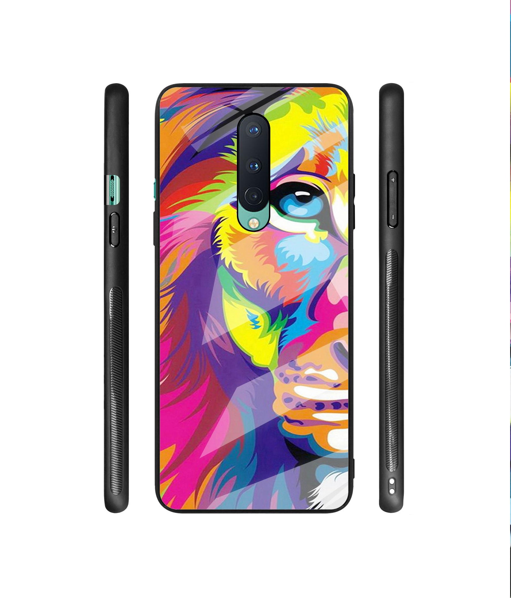 Lion Designer Printed Glass Cover for OnePlus 8
