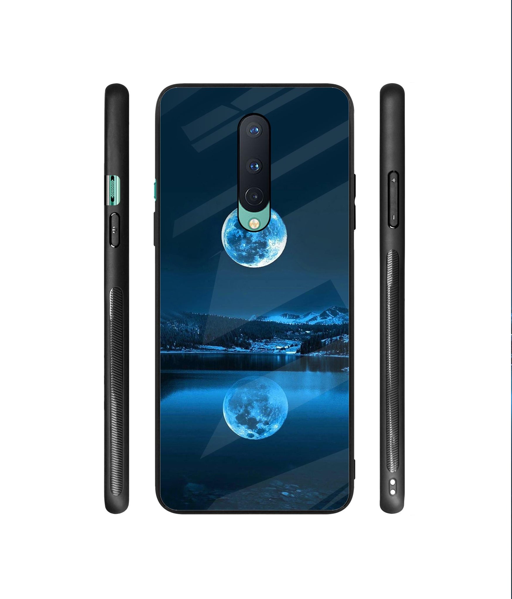 Moon Pattern Print Designer Printed Glass Cover for OnePlus 8