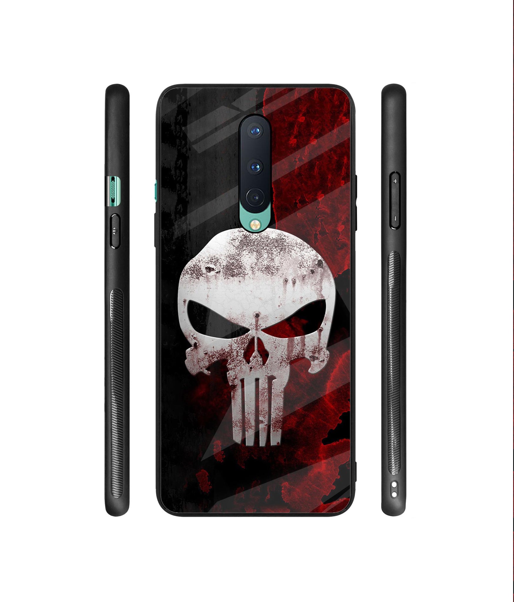 Punisher Skull Designer Printed Glass Cover for OnePlus 8