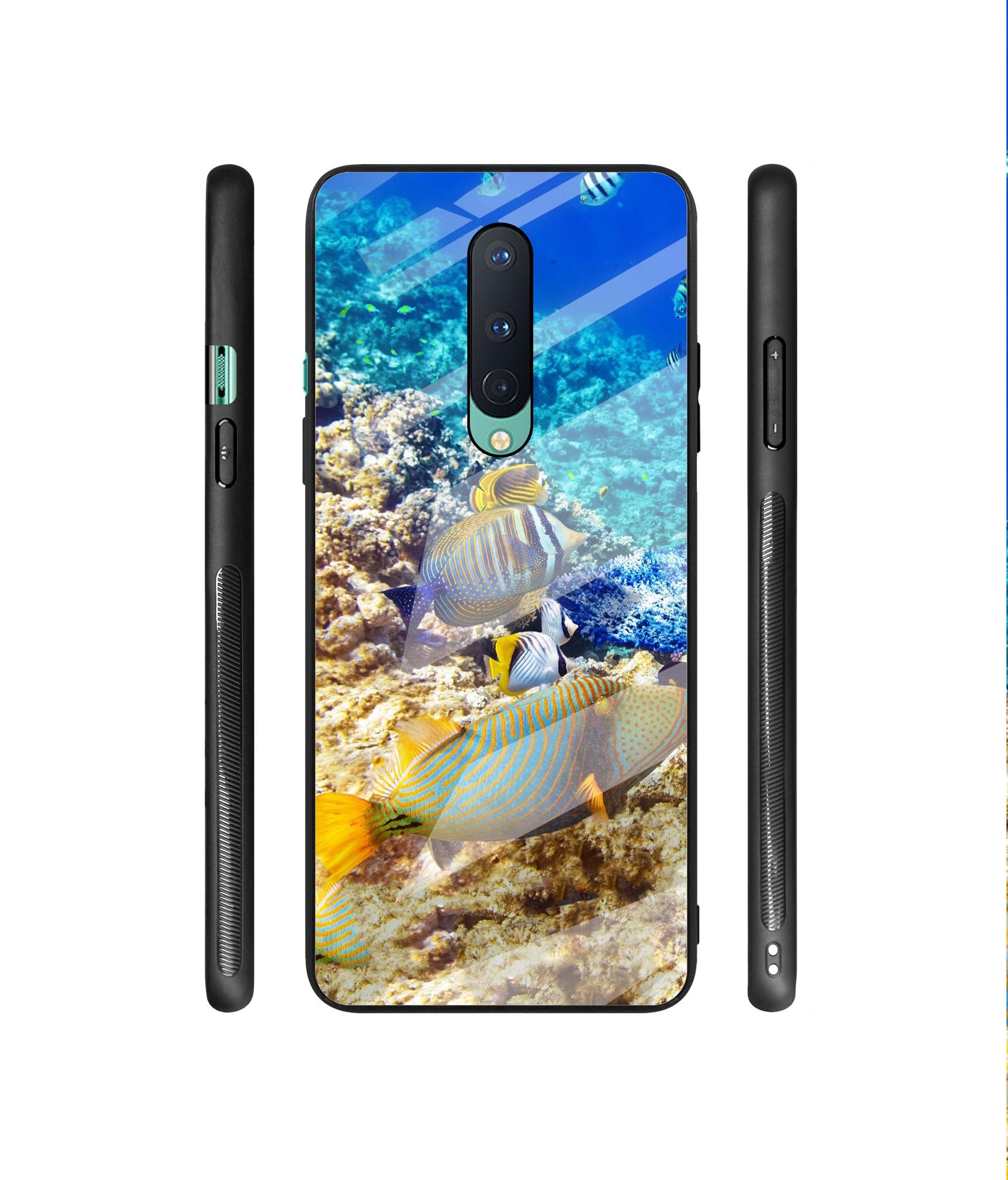 Underwater World Designer Printed Glass Cover for OnePlus 8