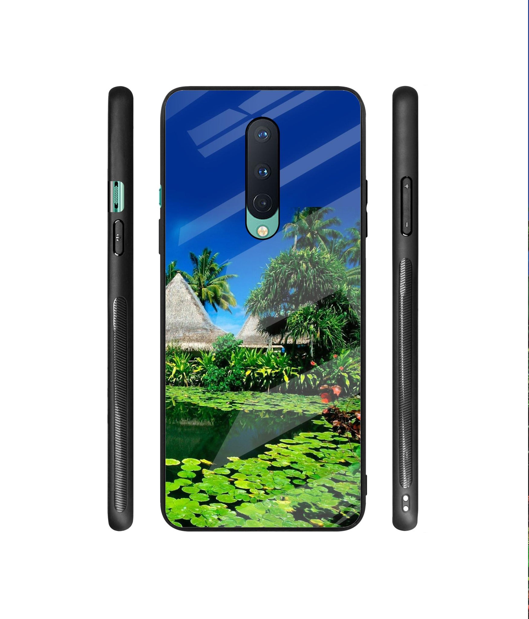 Tropics Water Designer Printed Glass Cover for OnePlus 8