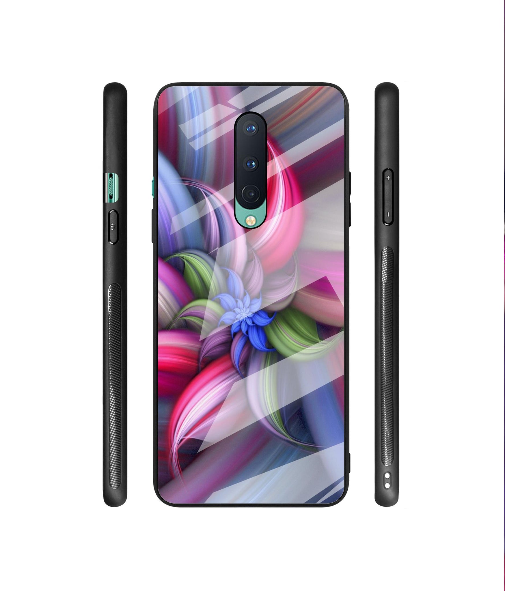 Colorful Flower Designer Printed Glass Cover for OnePlus 8