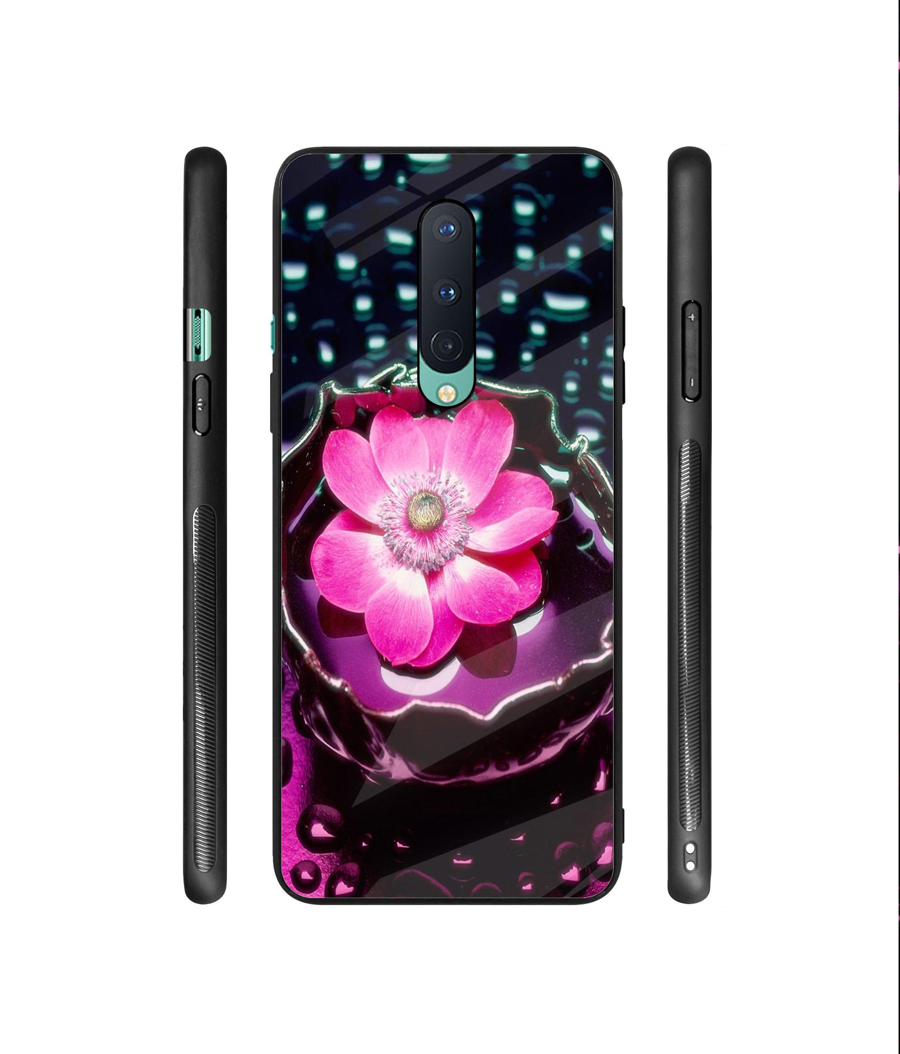 Flower in Water Designer Printed Glass Cover for OnePlus 8