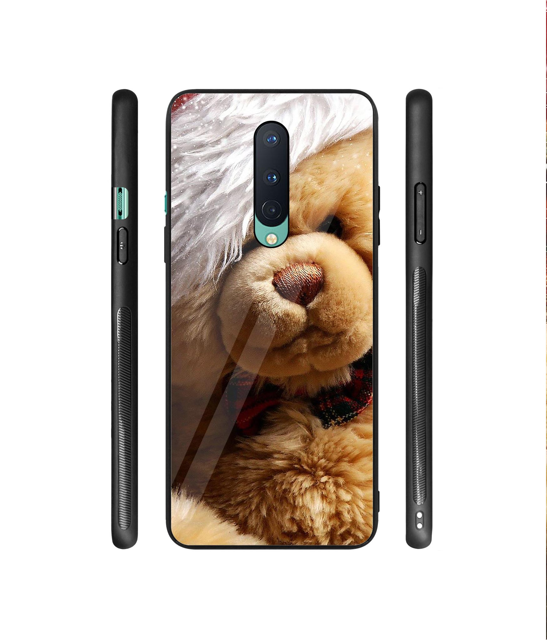 Santa Taddy Designer Printed Glass Cover for OnePlus 8