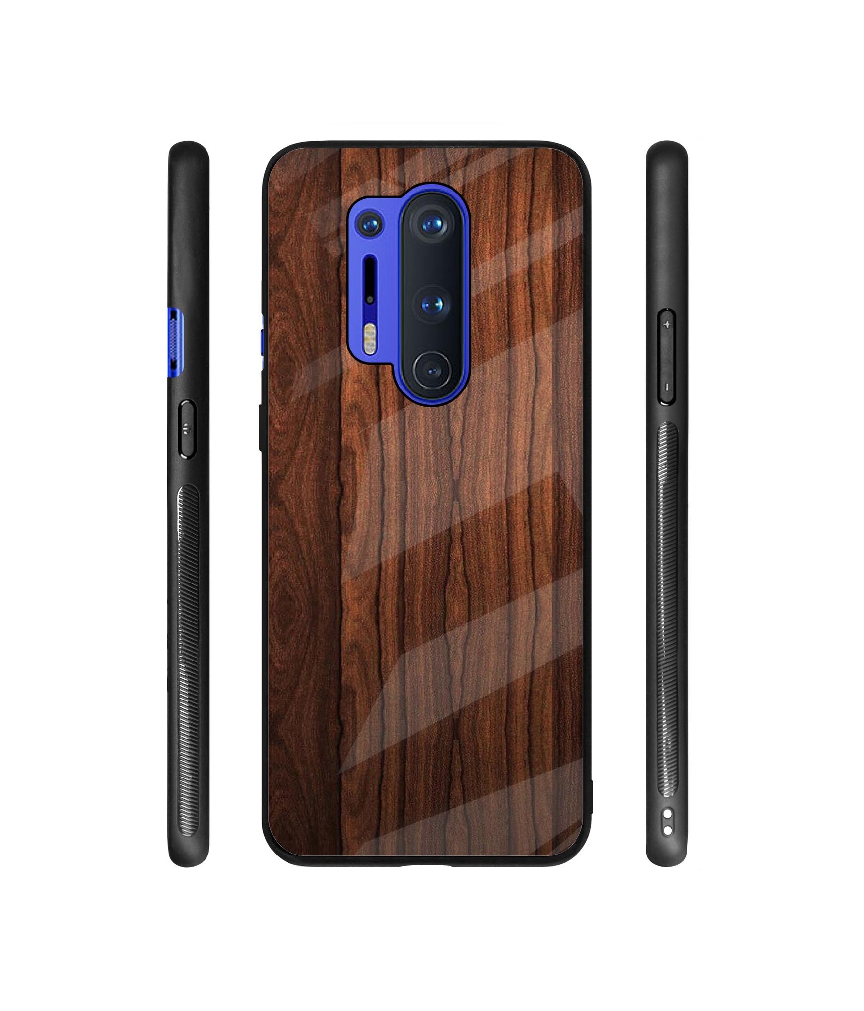 Wooden Texture Designer Printed Glass Cover for OnePlus 8 Pro