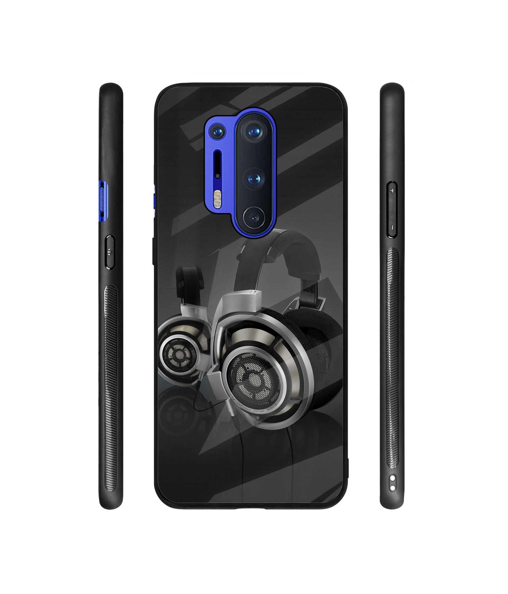Head Phone Designer Printed Glass Cover for OnePlus 8 Pro