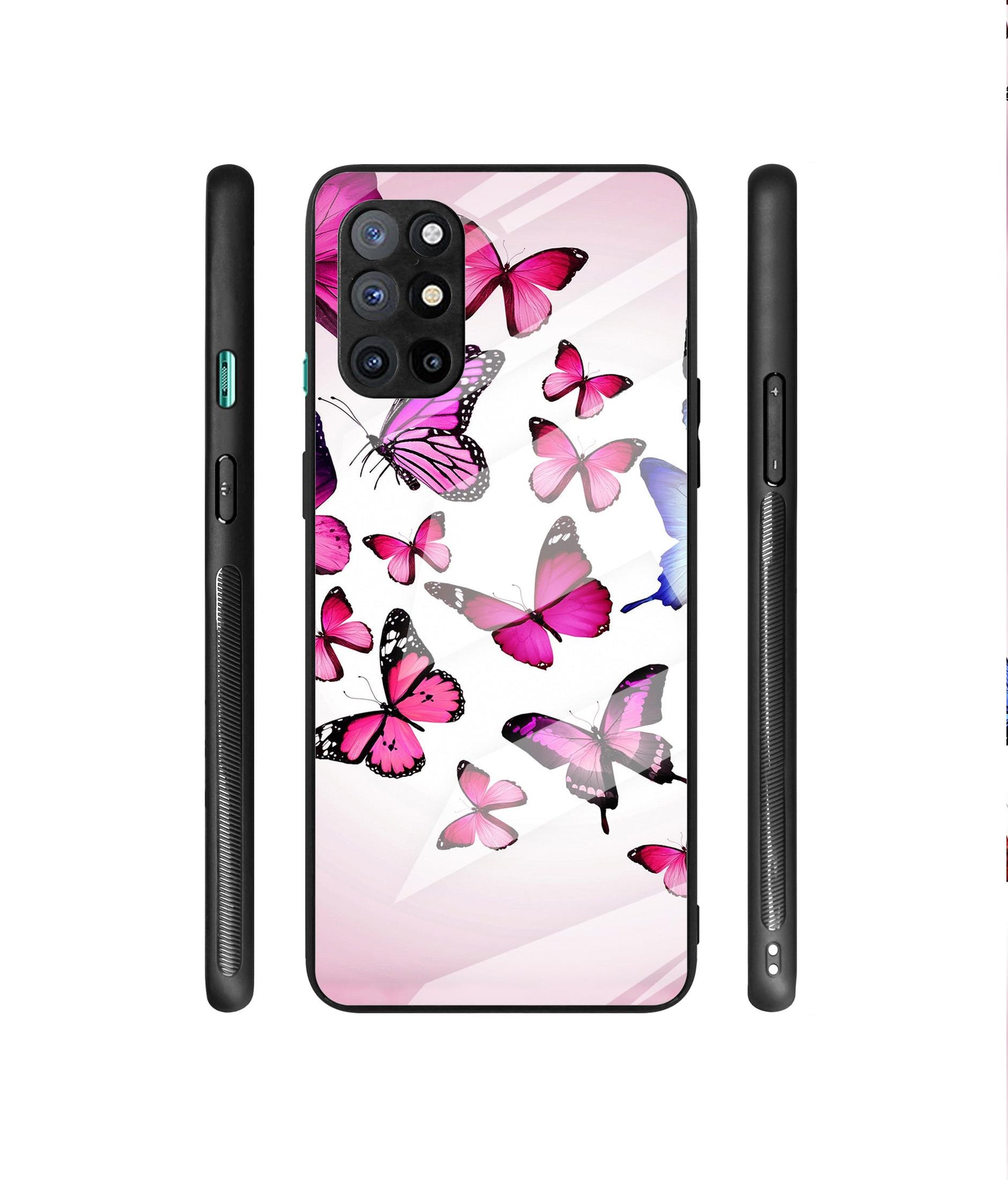 Flying Butterfly Colorful Designer Printed Glass Cover for OnePlus 8T