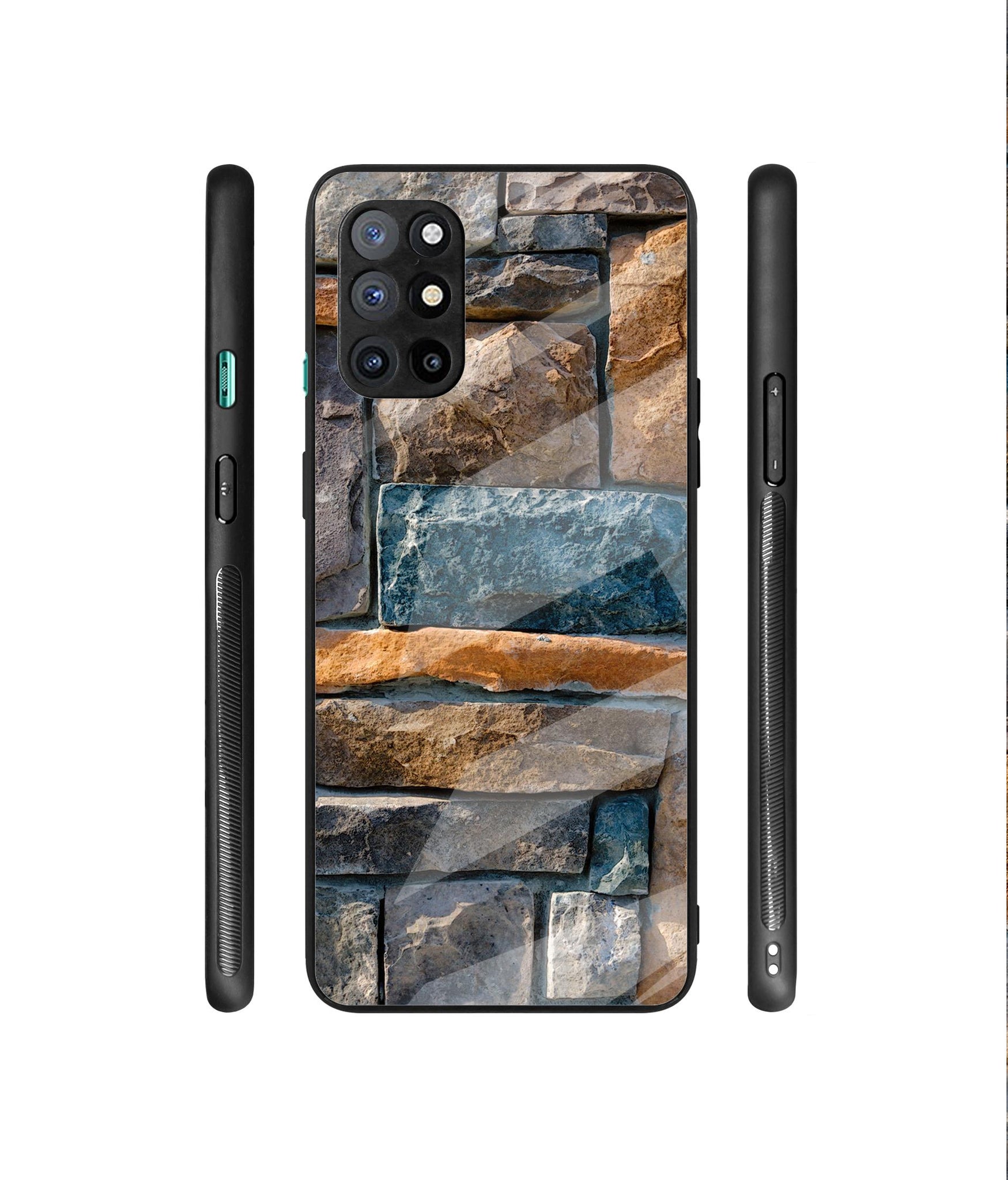 Decorative Stone Cladding Designer Printed Glass Cover for OnePlus 8T
