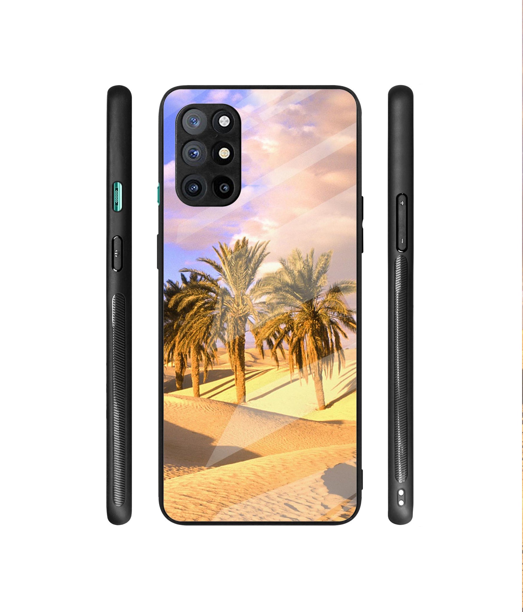 Cat Heart Tail Designer Printed Glass Cover for OnePlus 8T