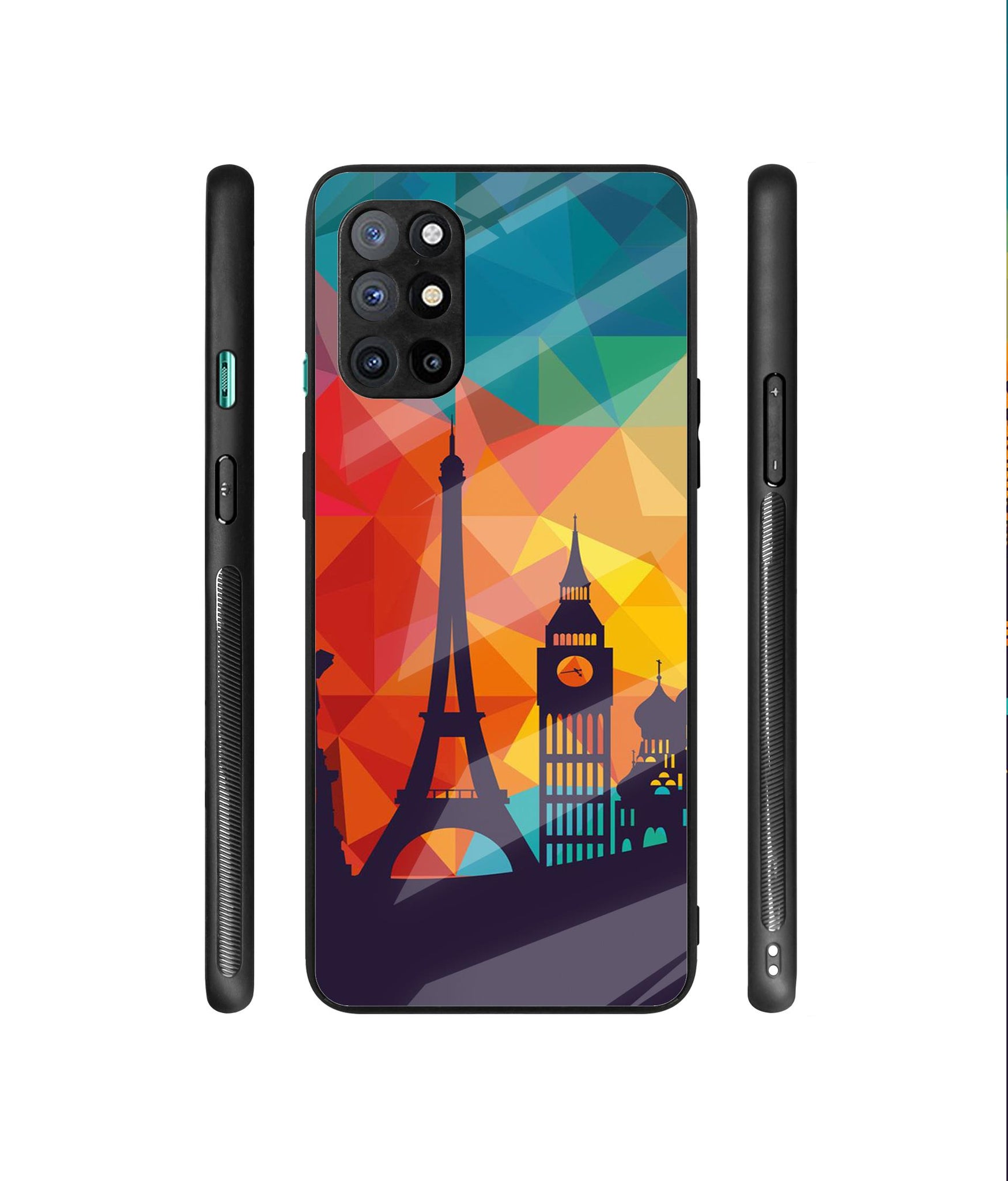 Colored Paris Designer Printed Glass Cover for OnePlus 8T