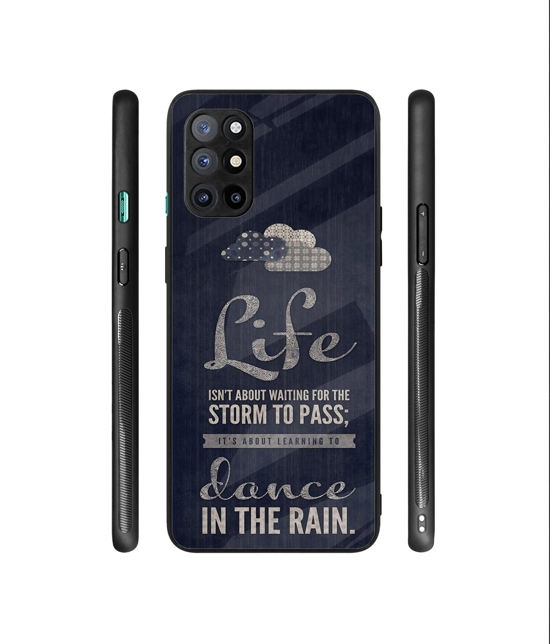 Life Pattern Print Designer Printed Glass Cover for OnePlus 8T