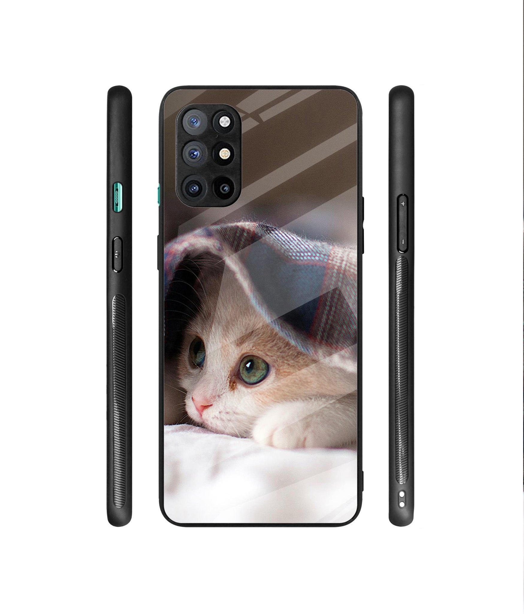Sleepy Kitten Designer Printed Glass Cover for OnePlus 8T