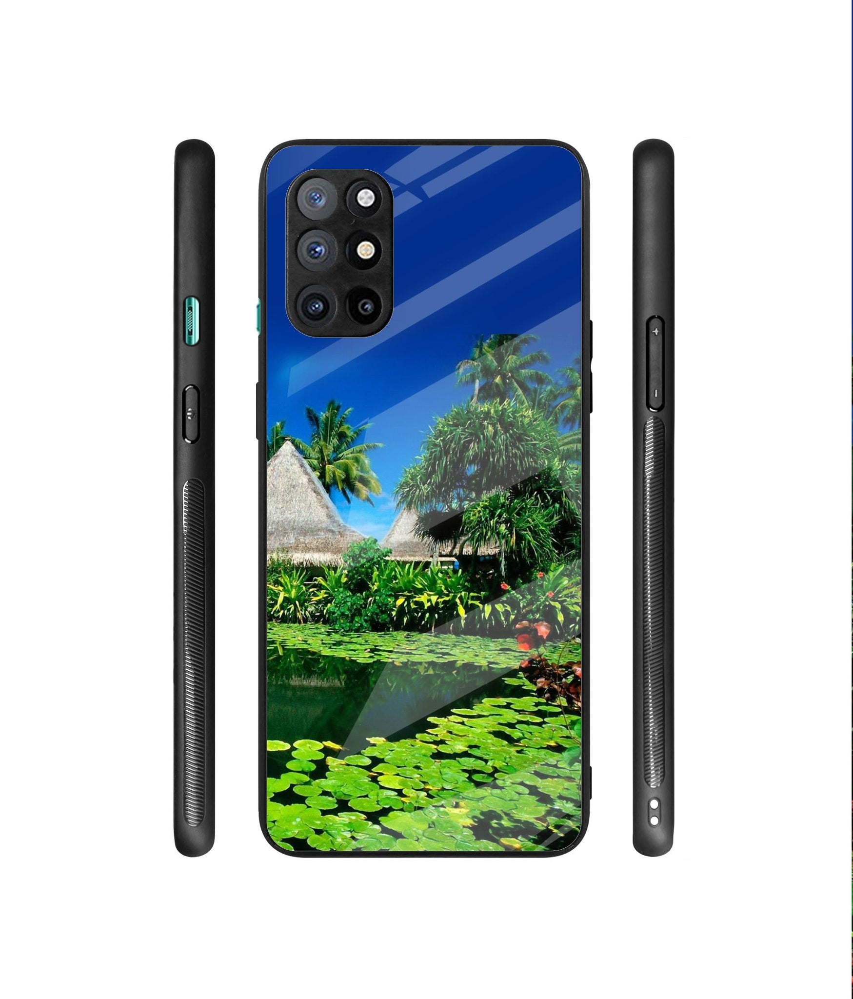 Tropics Water Designer Printed Glass Cover for OnePlus 8T
