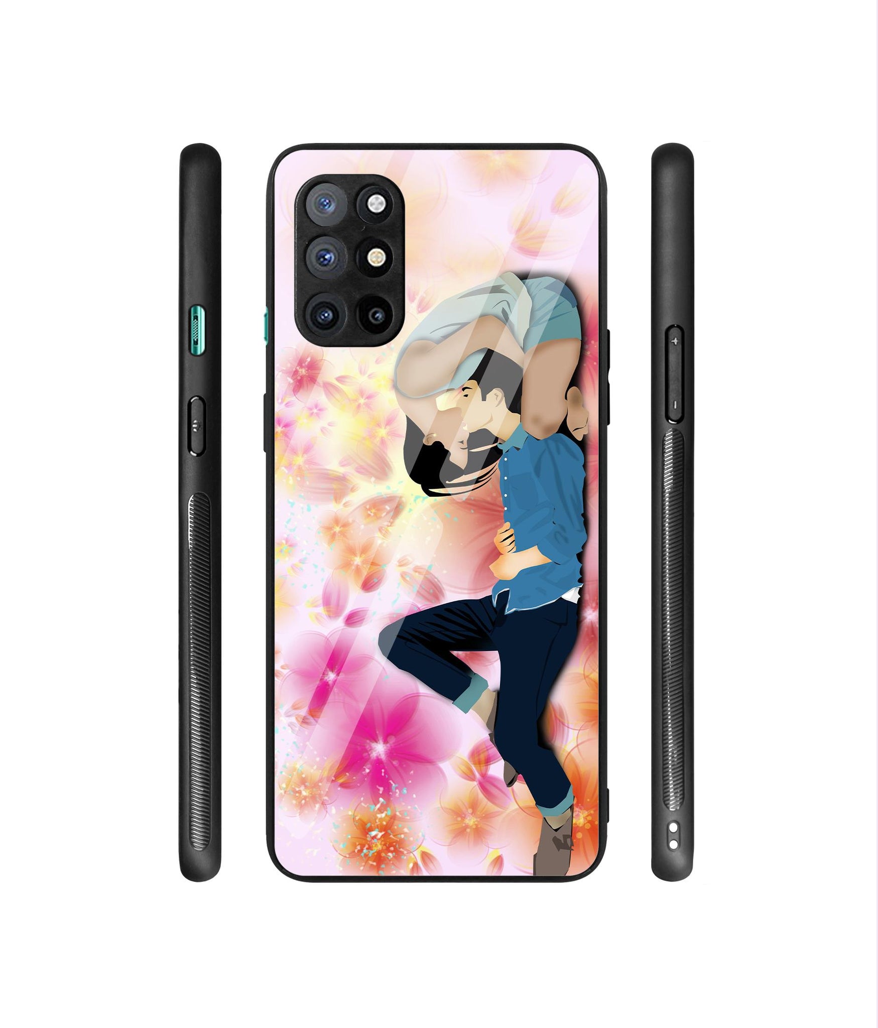 Couple Love Designer Printed Glass Cover for OnePlus 8T