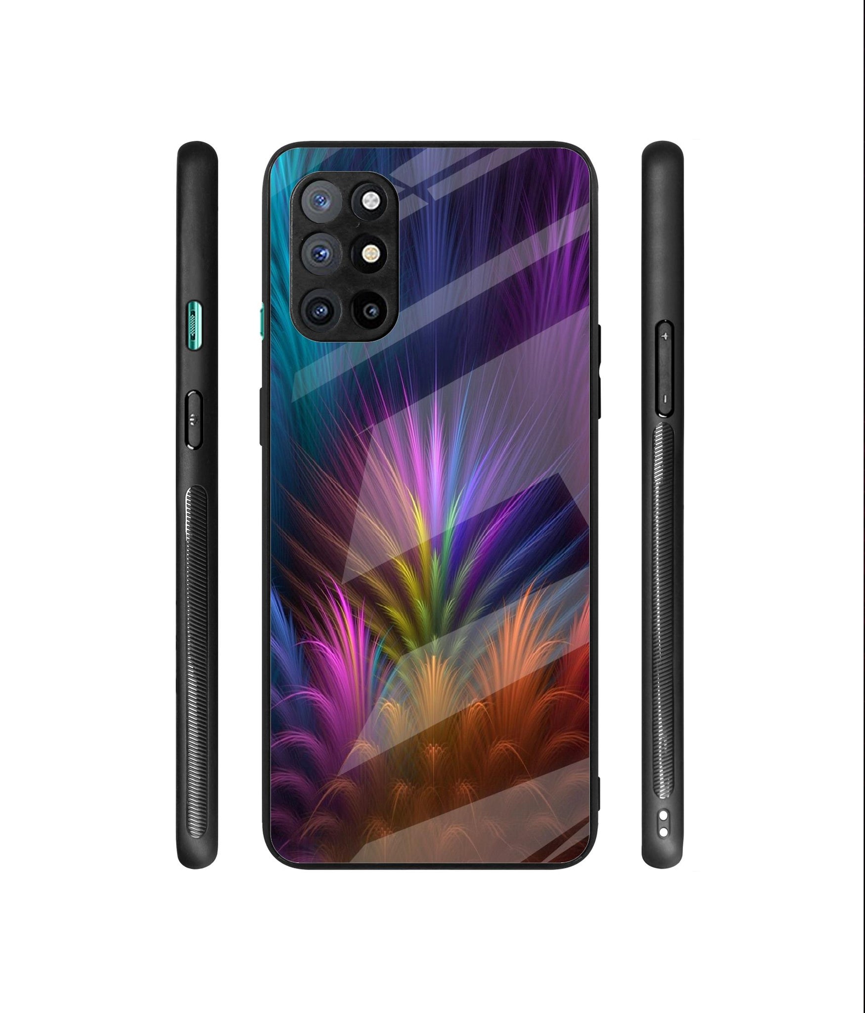 Multicoloured Designer Printed Glass Cover for OnePlus 8T