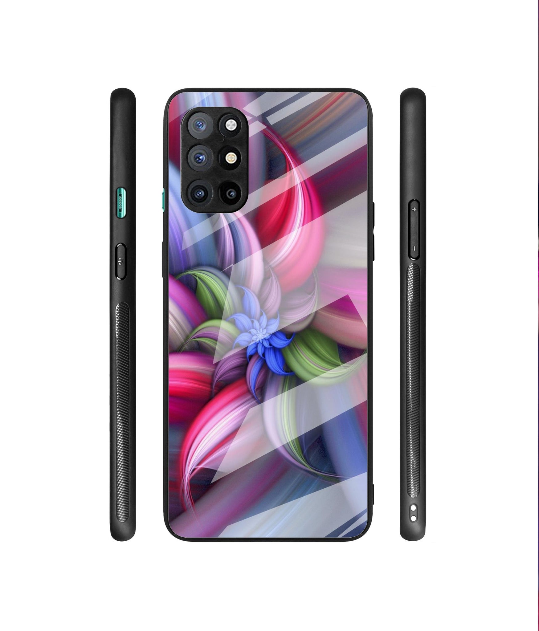 Colorful Flower Designer Printed Glass Cover for OnePlus 8T