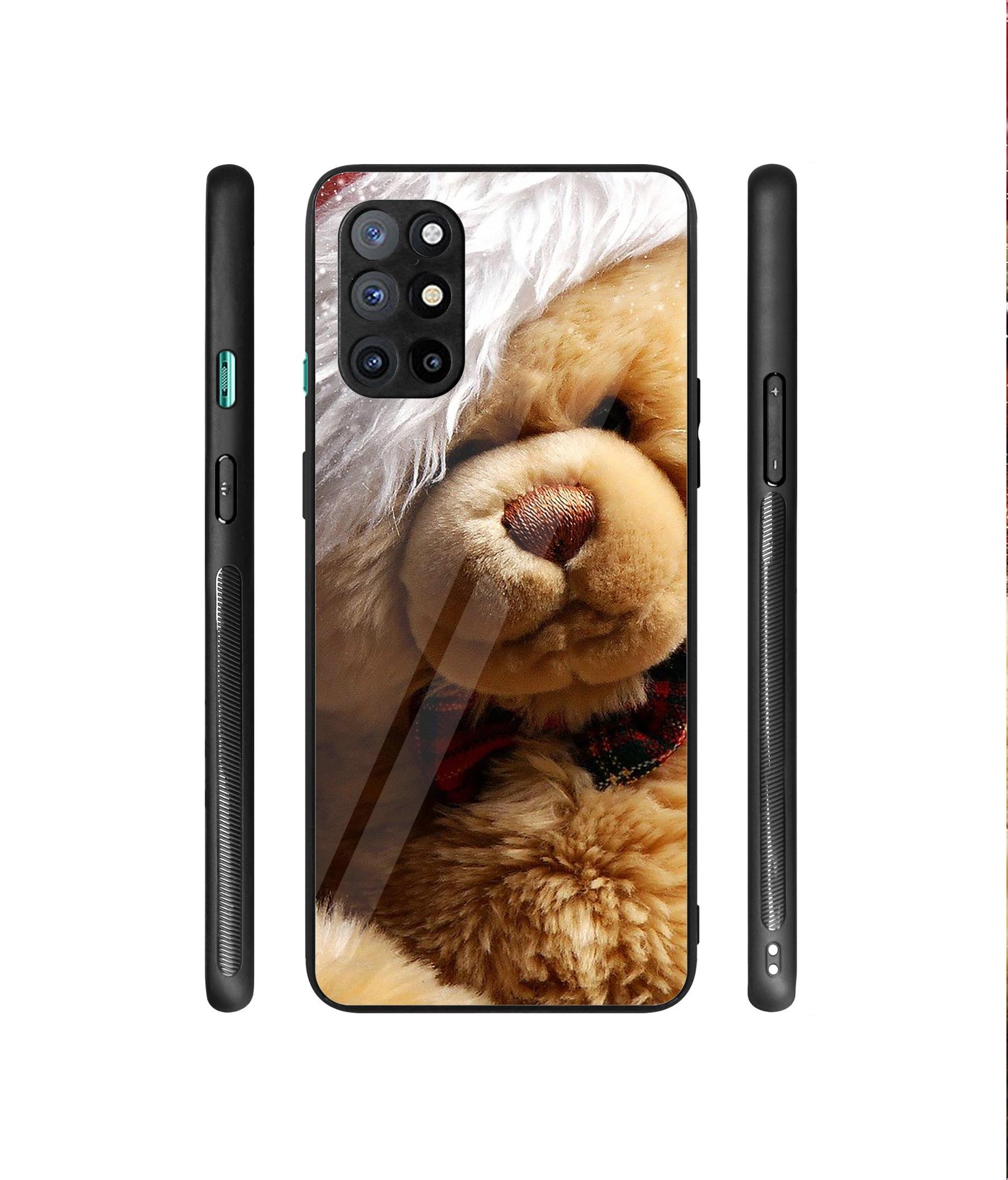 Santa Taddy Designer Printed Glass Cover for OnePlus 8T