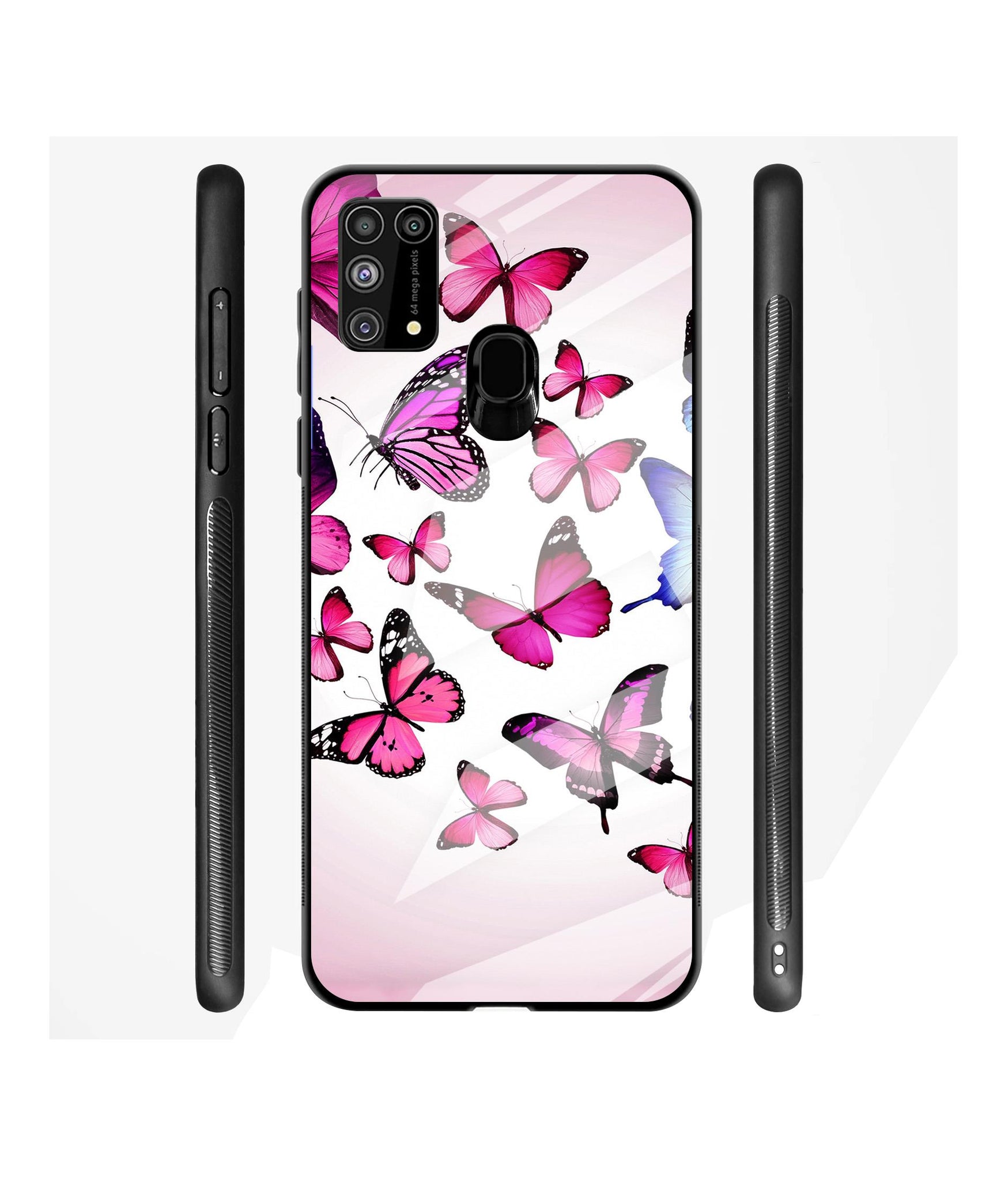 Flying Butterfly Colorful Designer Printed Glass Cover for Samsung Galaxy M31 Prime / M31 / F41