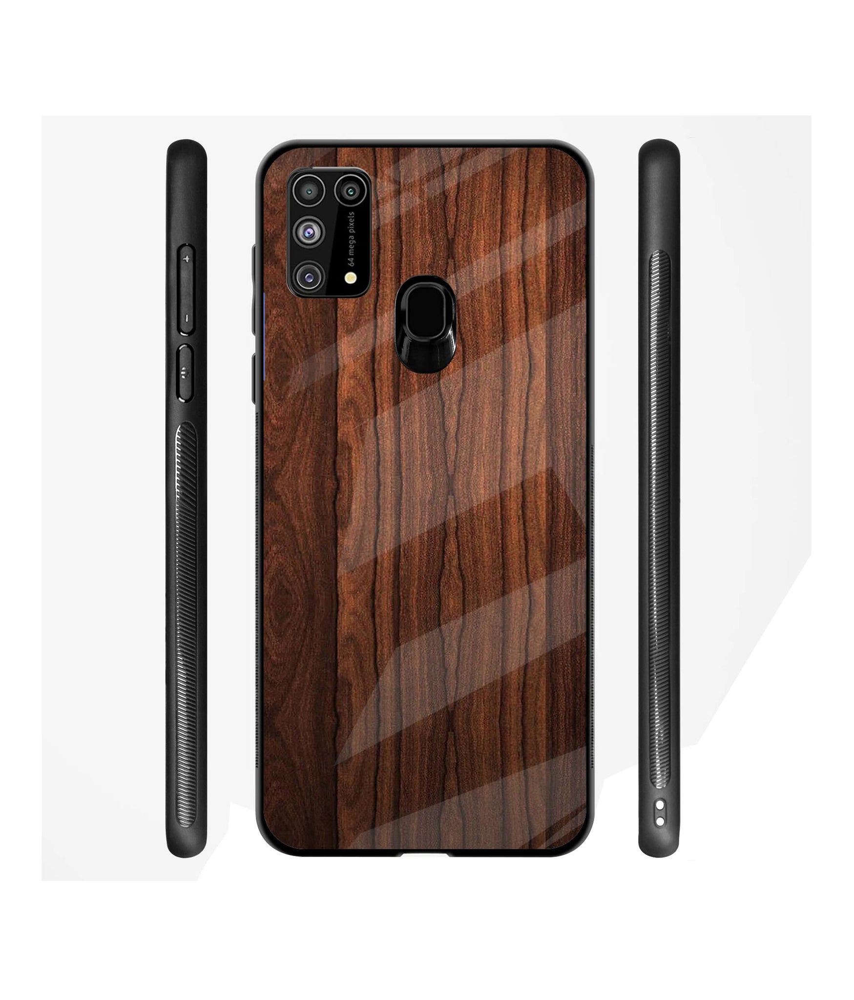 Wooden Texture Designer Printed Glass Cover for Samsung Galaxy M31 Prime / M31 / F41