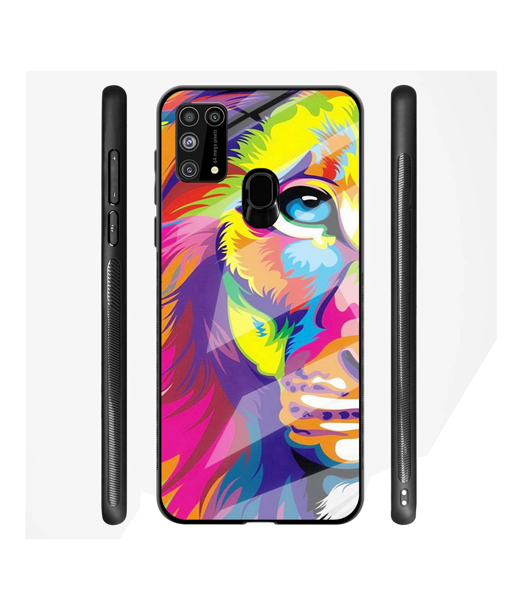 Lion Designer Printed Glass Cover for Samsung Galaxy M31 Prime / M31 / F41