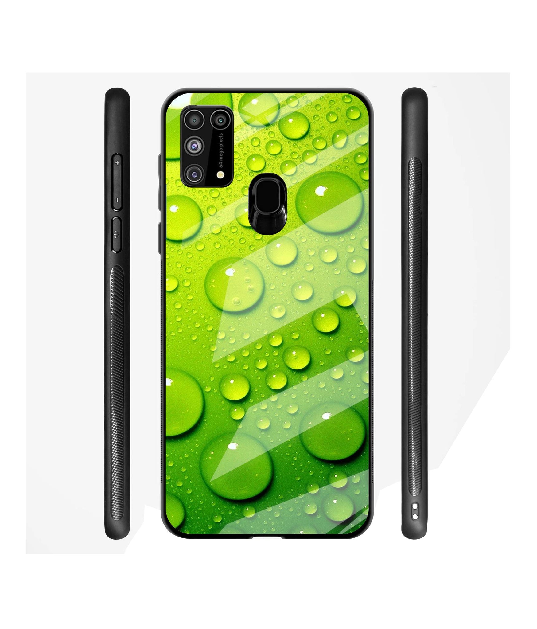 Green Bubbles Designer Printed Glass Cover for Samsung Galaxy M31 Prime / M31 / F41