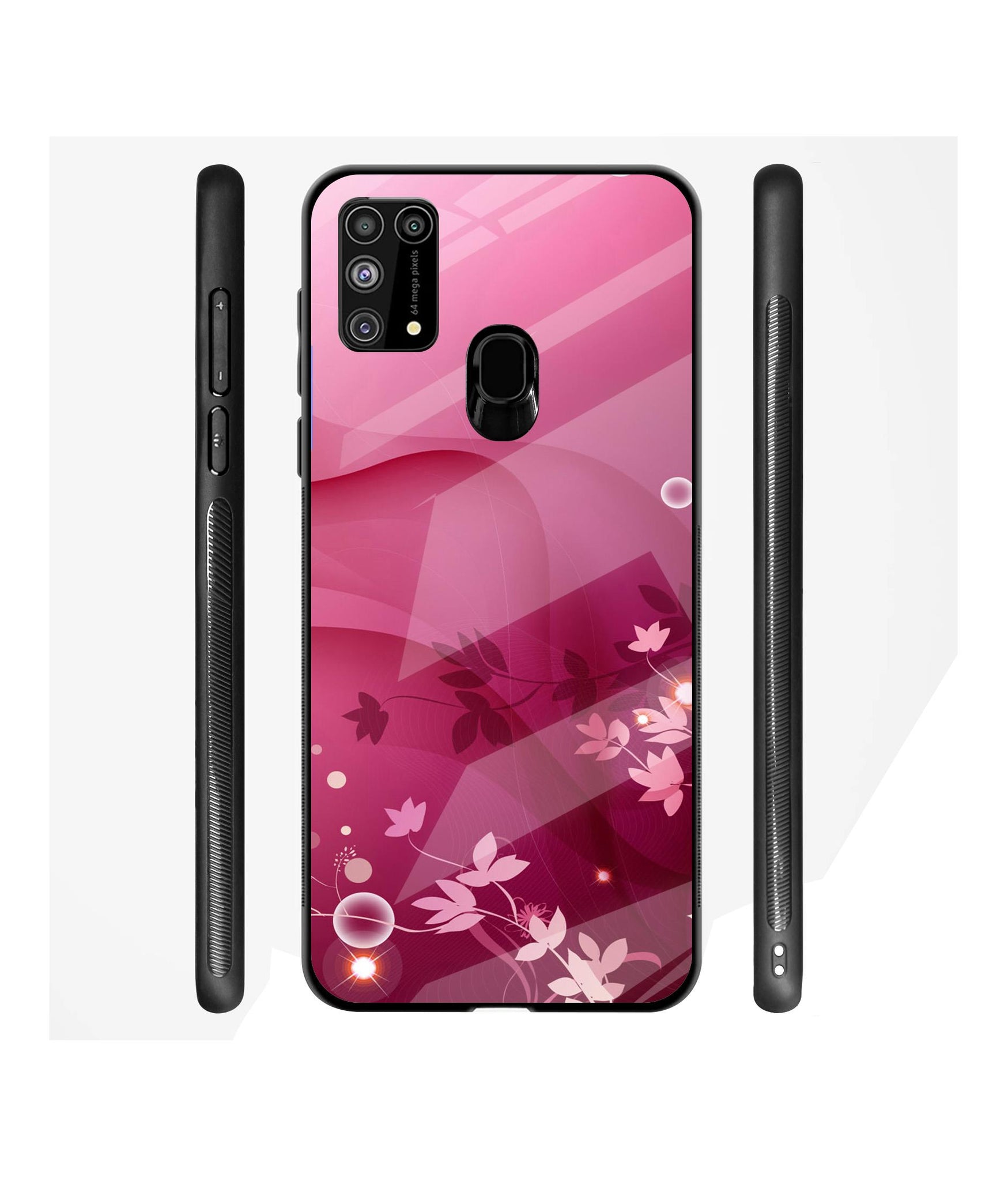 Pink Abstract Designer Printed Glass Cover for Samsung Galaxy M31 Prime / M31 / F41