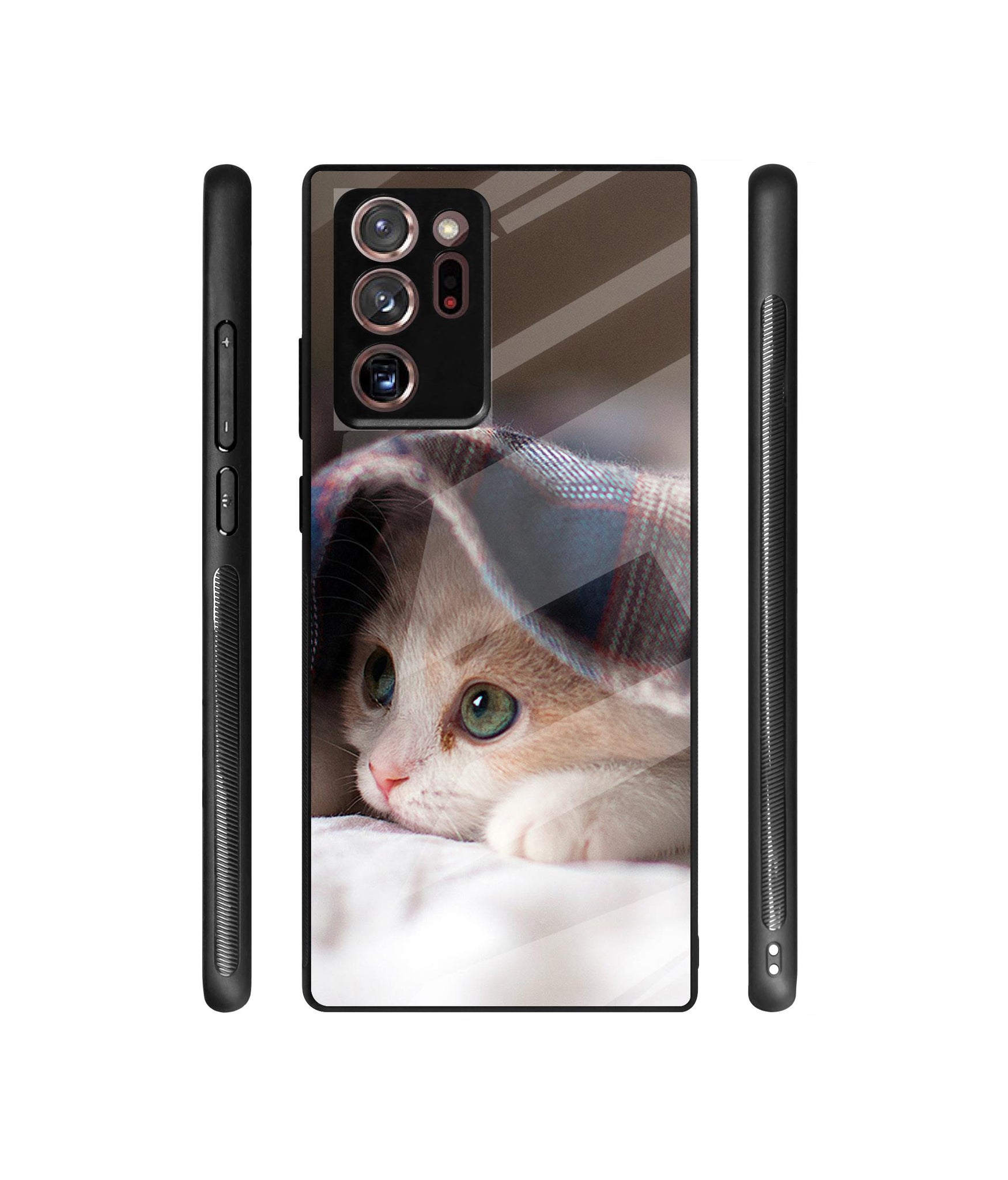Sleepy Kitten Designer Printed Glass Cover for Samsung Galaxy Note 20 Ultra