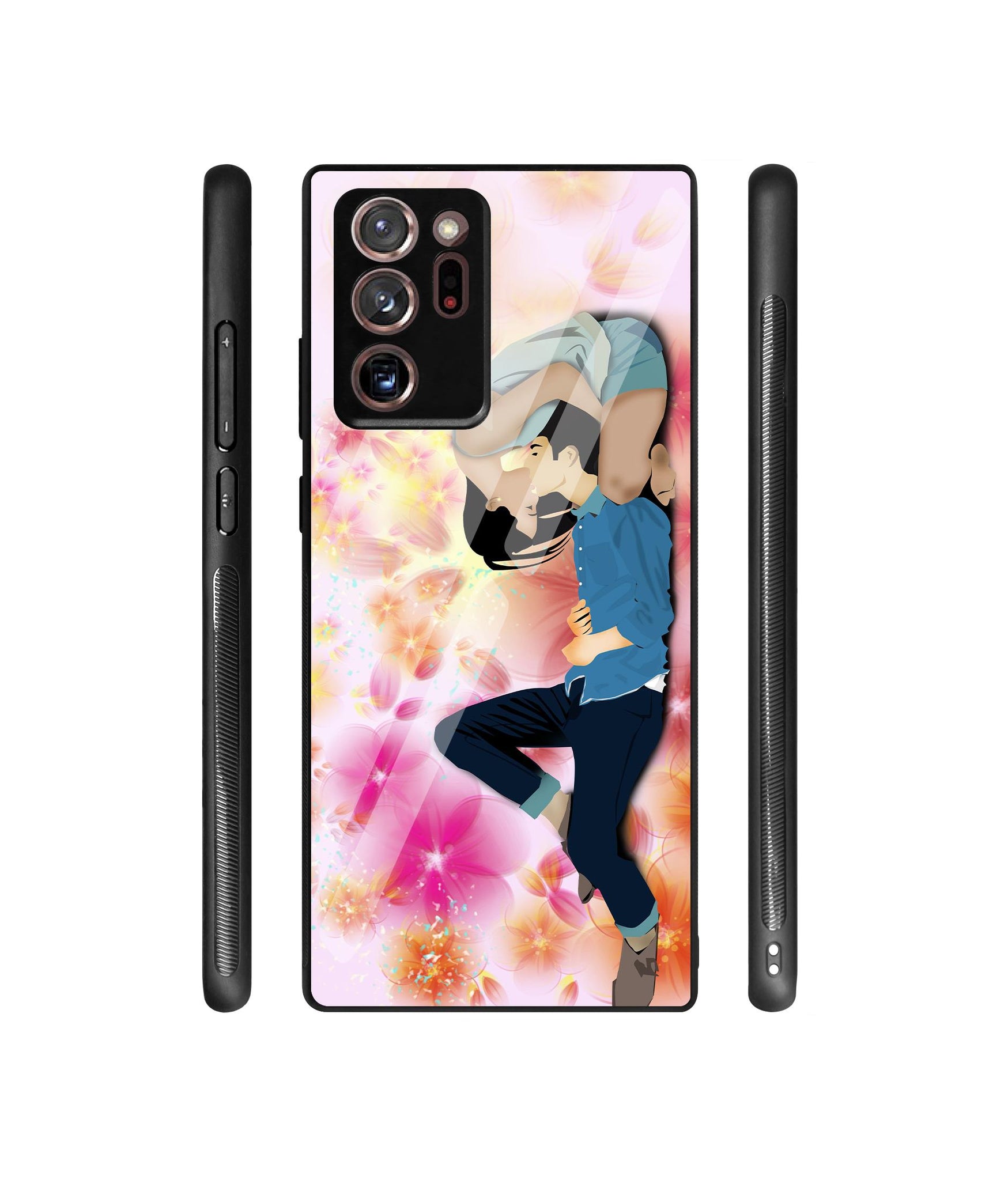 Couple Love Designer Printed Glass Cover for Samsung Galaxy Note 20 Ultra