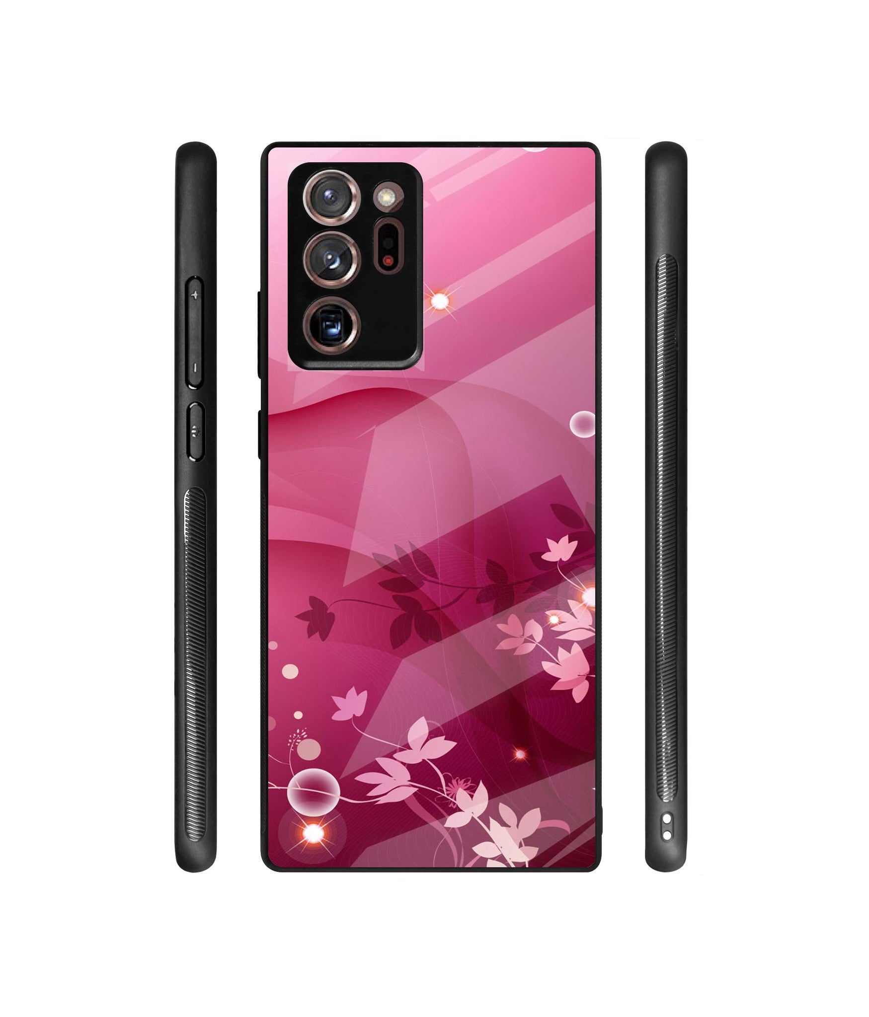 Pink Abstract Designer Printed Glass Cover for Samsung Galaxy Note 20 Ultra