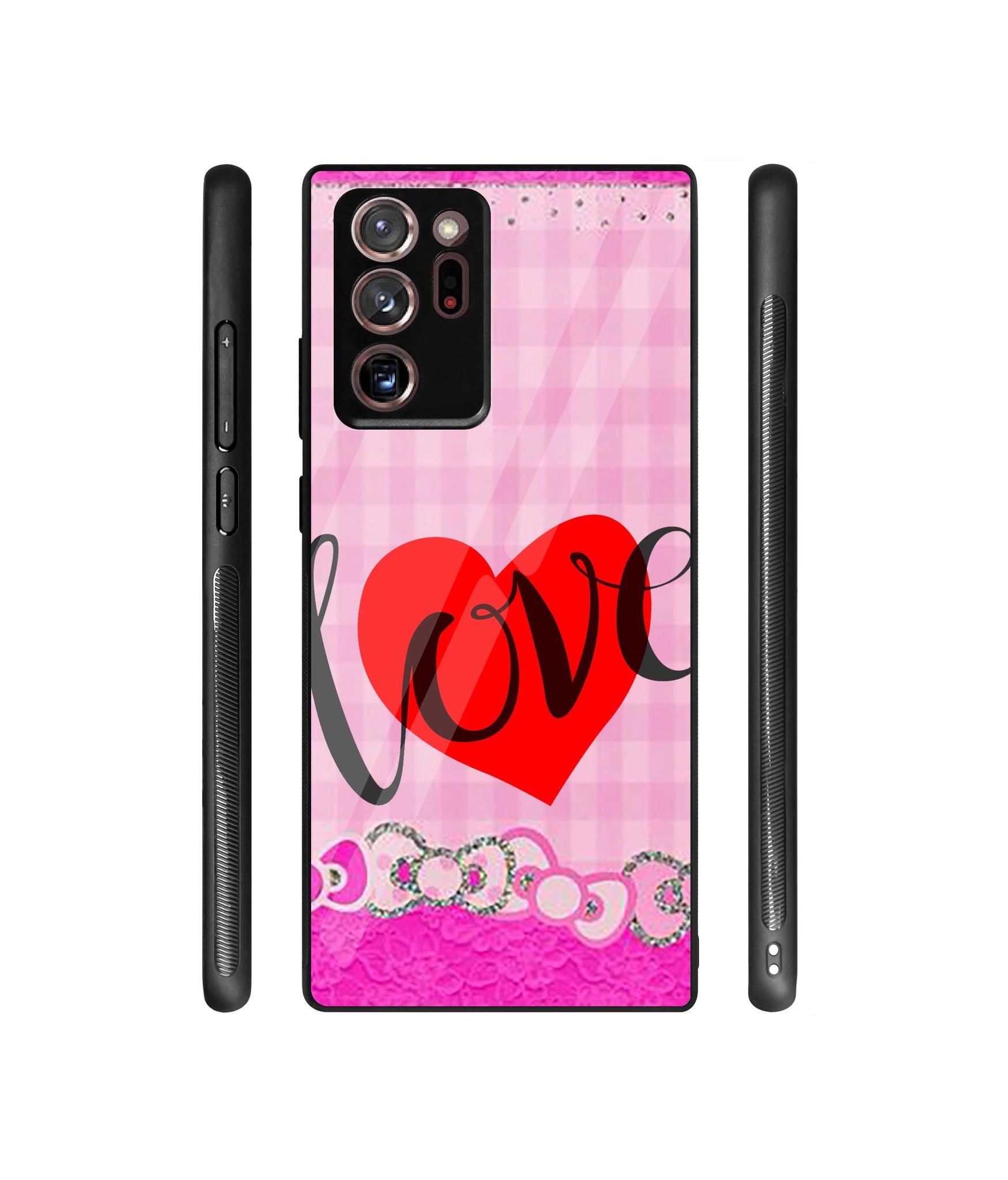 Love Print On Cloth Designer Printed Glass Cover for Samsung Galaxy Note 20 Ultra