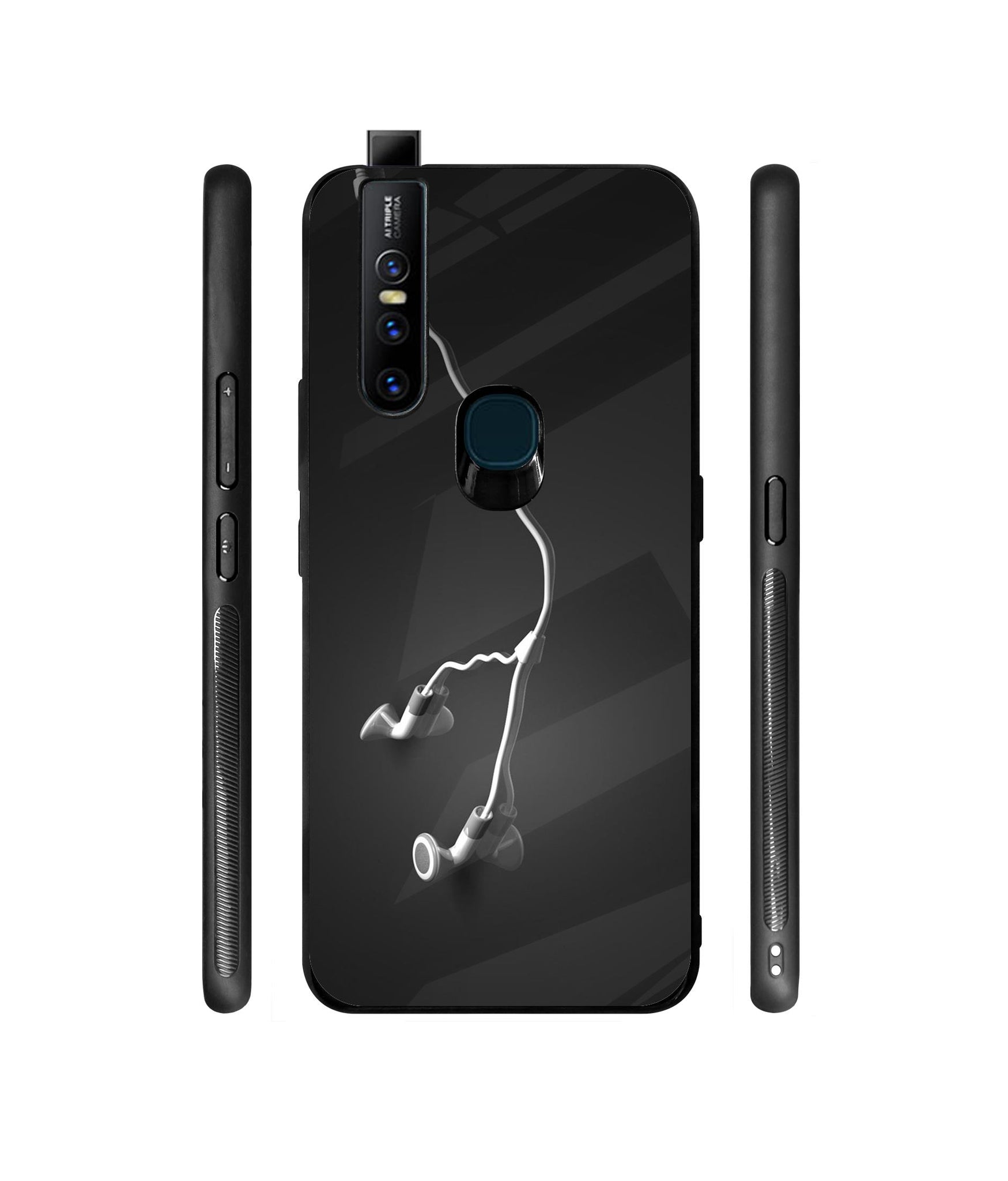 Music Designer Printed Glass Cover for Vivo V15