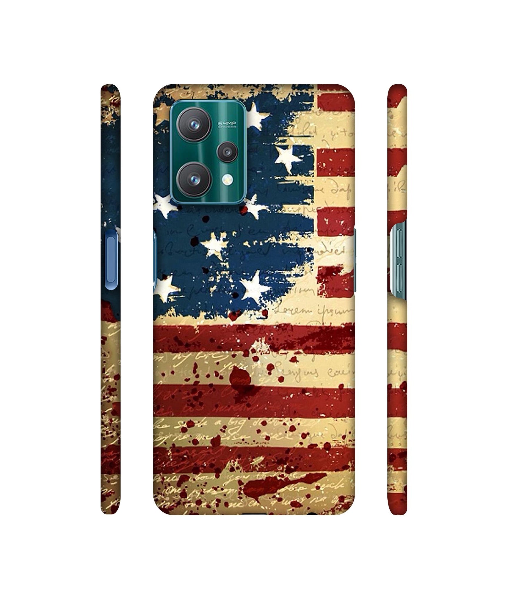 Colorful USA Flag Designer Hard Back Cover for Realme 9 Pro 5G